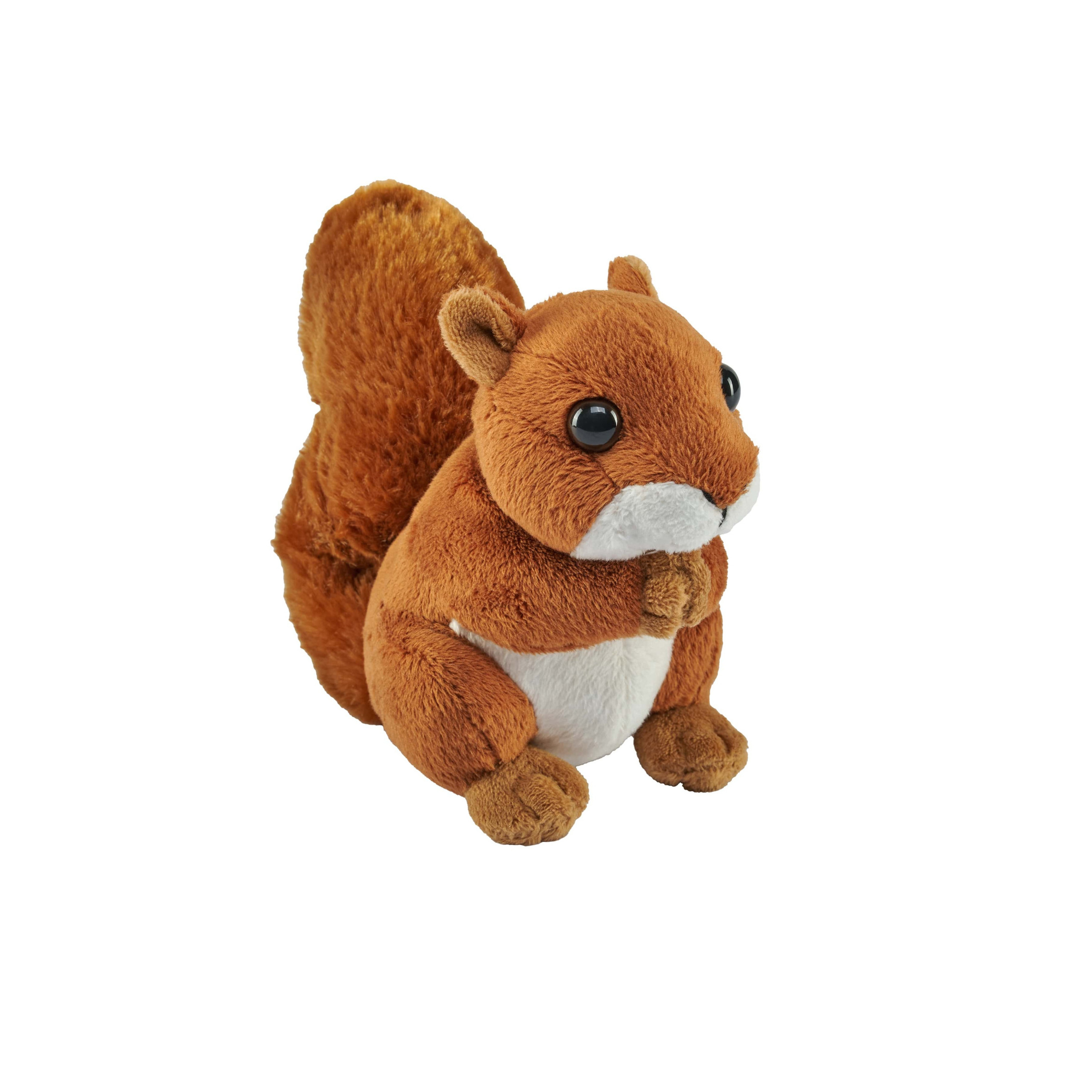 Wild Republic eekhoorn knuffel - bruin/rood - Pluche - 13 cm - knaagdieren - knuffeldieren -