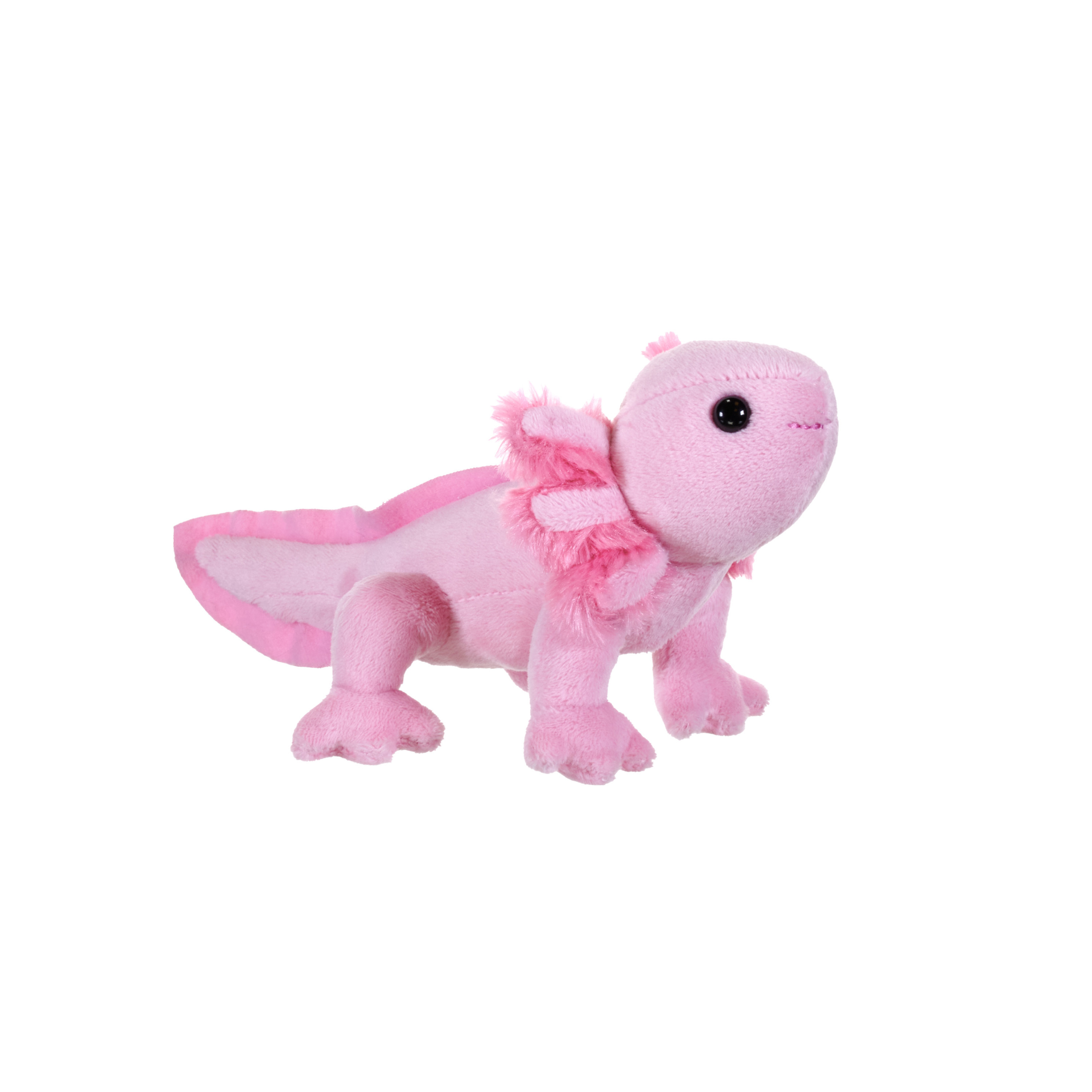 Wild Republic Axolotl Knuffel - salamander - pluche - roze - 13 cm - dierenknuffel -