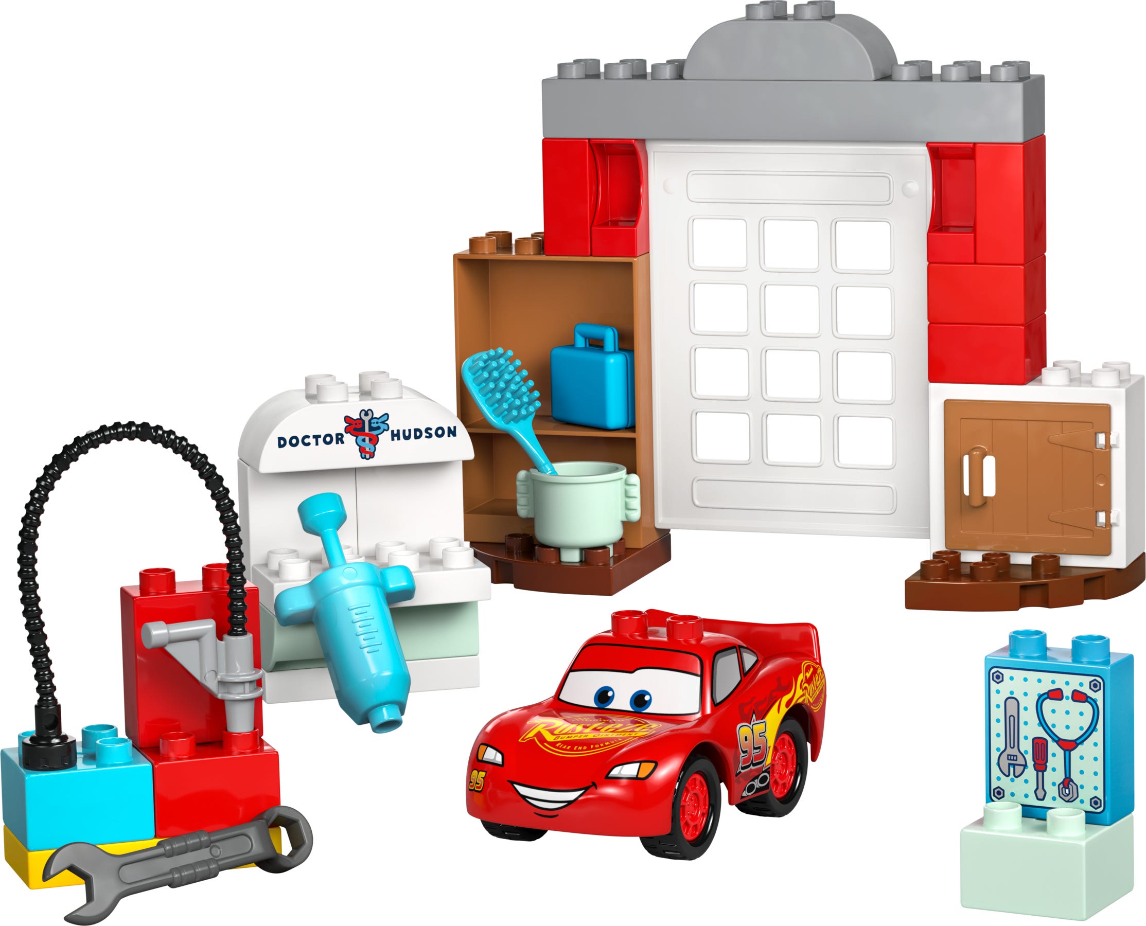 LEGO McQueens bezoek aan Docs garage
