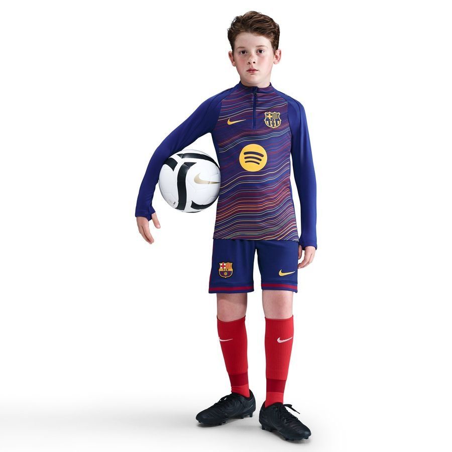 Nike Barcelona Trainingsshirt Dri-FIT Strike Drill Pre Match - Navy/Geel Kids