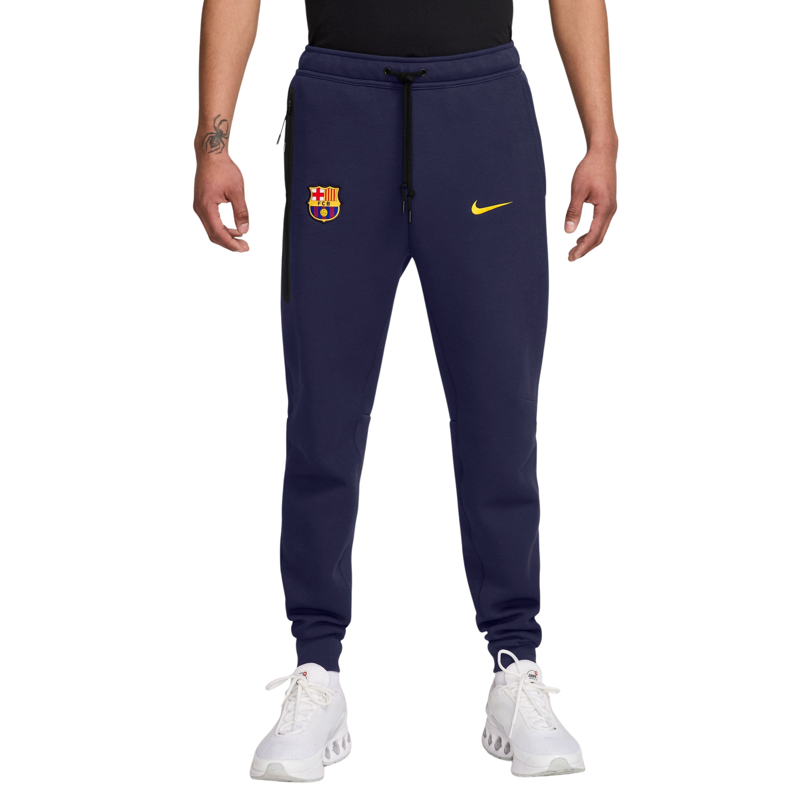 Nike FC Barcelona Tech Fleece Joggingbroek 2025-2026 Donkerpaars Goud