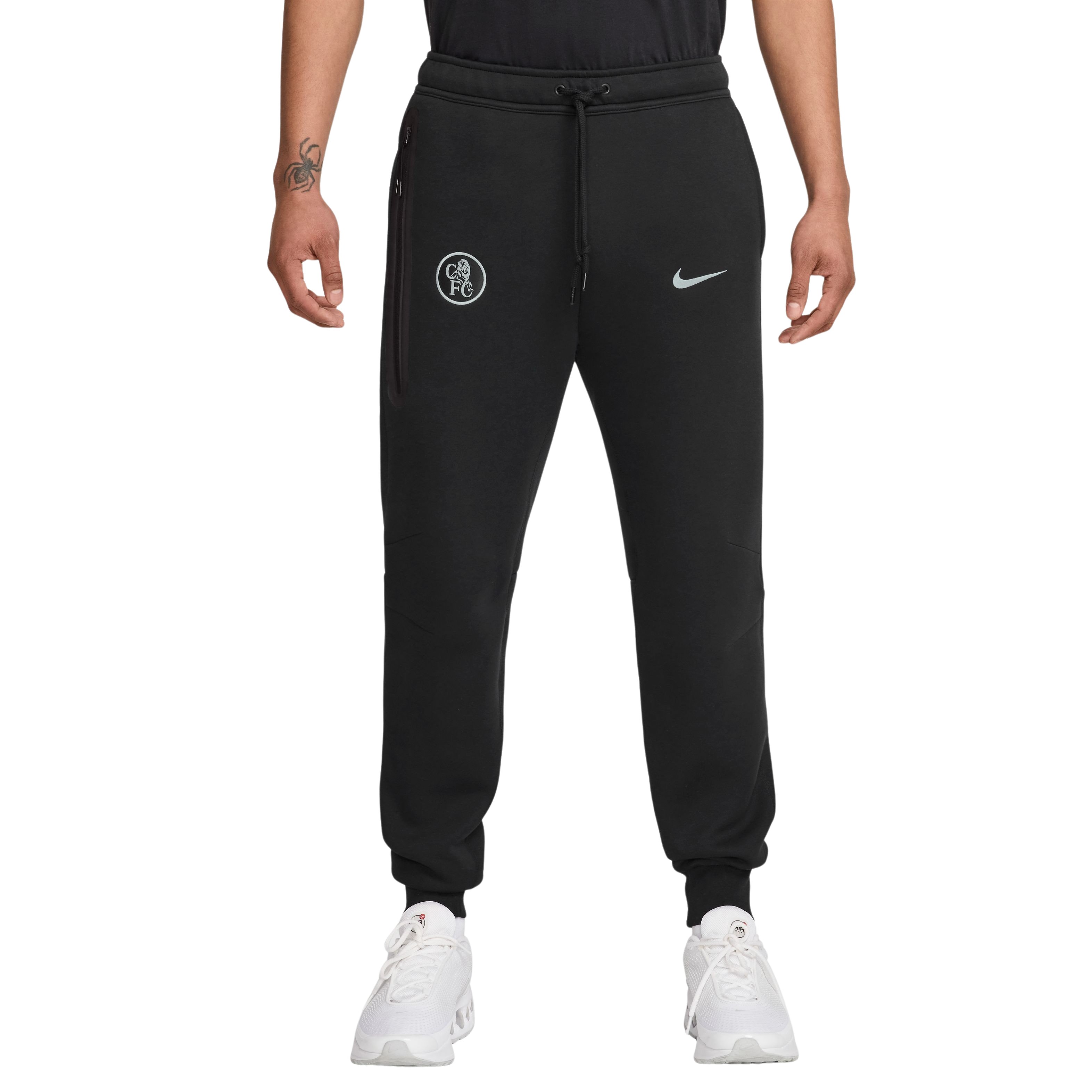 Nike Chelsea Tech Fleece Joggingbroek 2025-2026 Zwart Wit