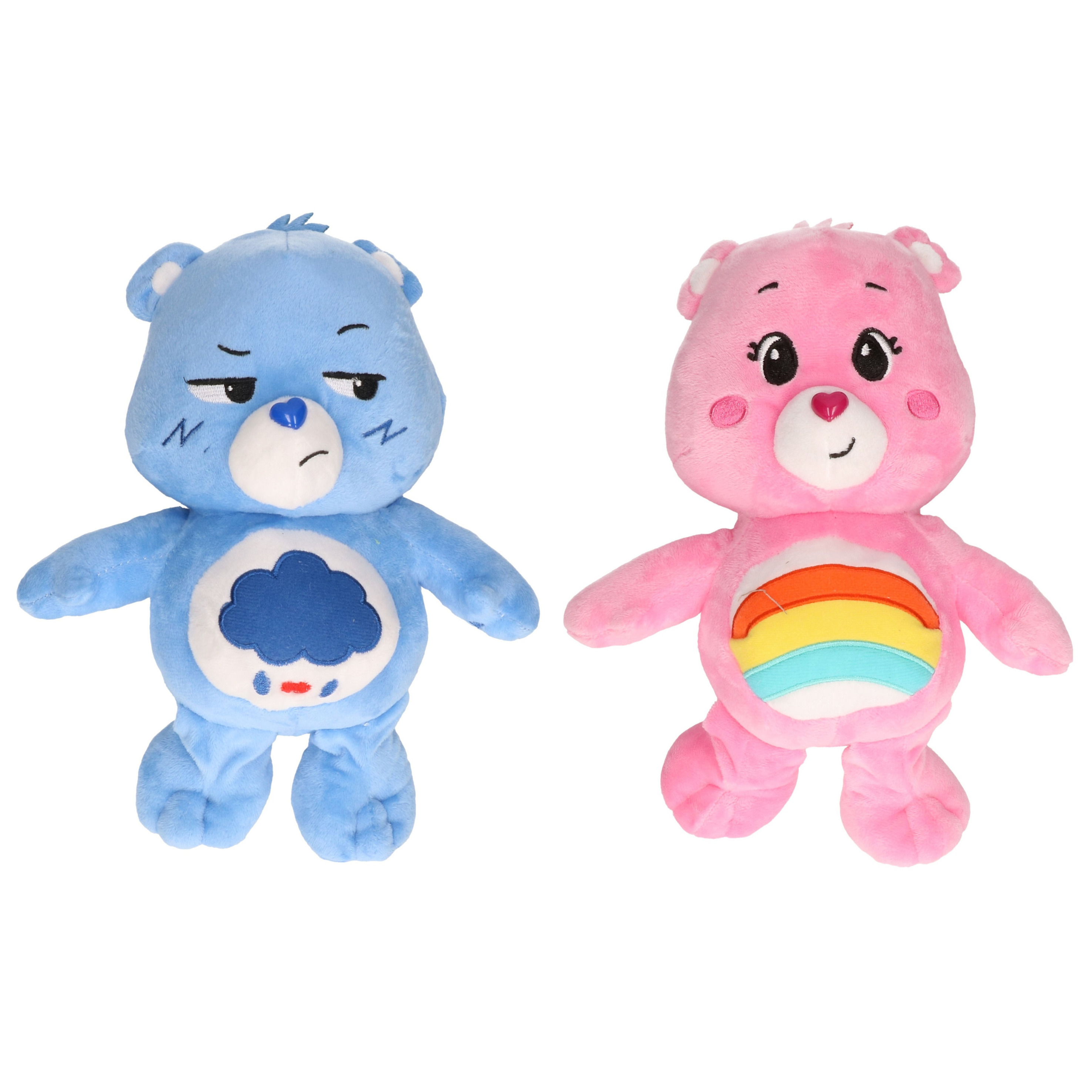 Troetelbeertjes Set van 2  blauw en roze 28 cm -