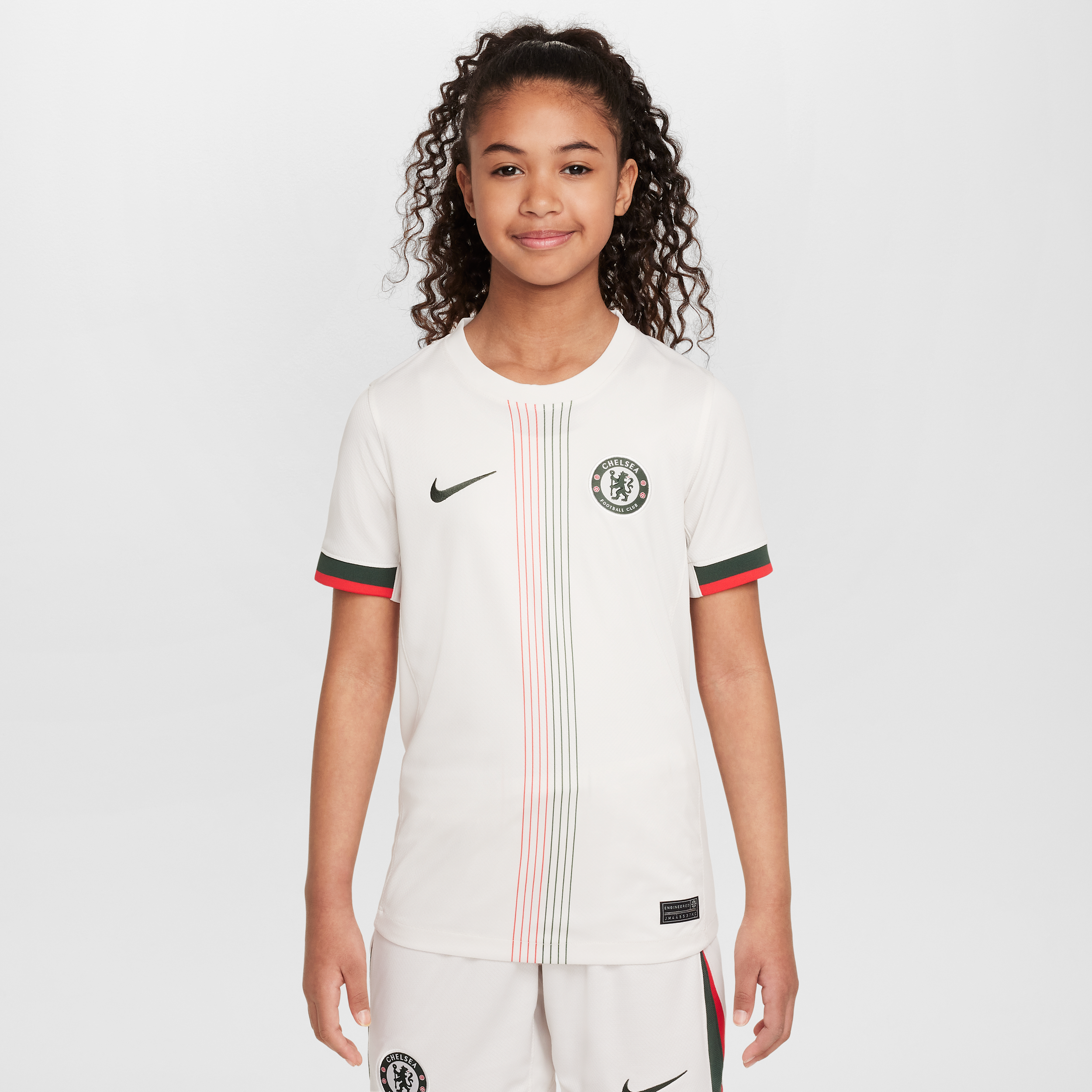 Nike Chelsea FC 2025/26 Stadium Uit  Dri-FIT replicavoetbalshirt voor kids - Grijs