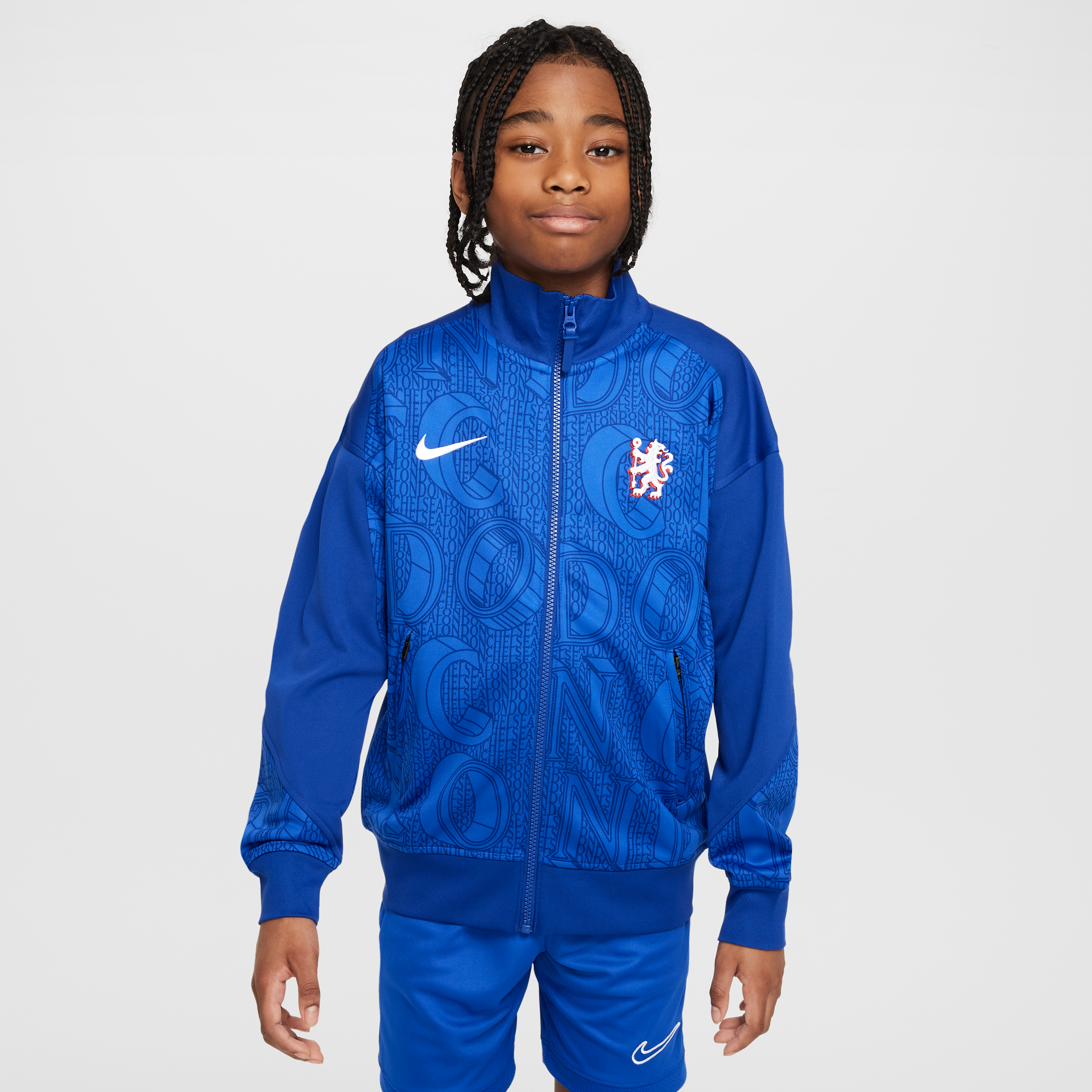 Nike Chelsea FC Academy Pro  Dri-FIT Anthem voetbaljack voor kids - Blauw