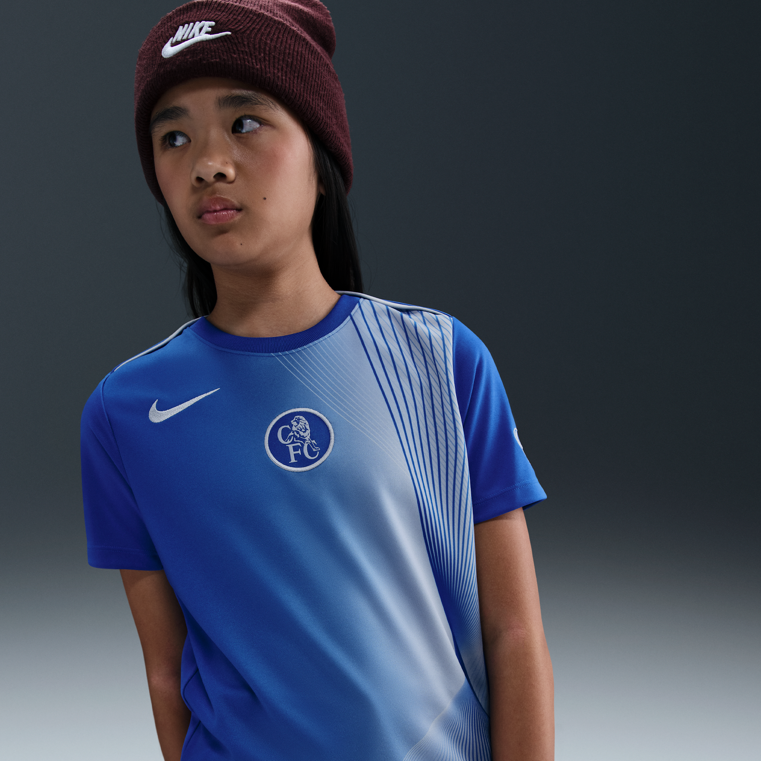 Nike Chelsea FC Academy Pro Derde  Dri-FIT warming-uptop voor kids - Blauw