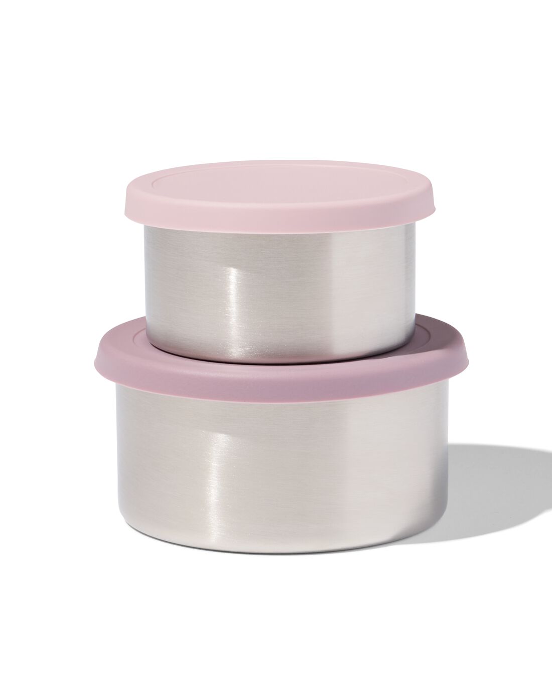 HEMA Snackboxen rvs roze - 2 stuks (donkerroze)