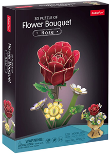 CubicFun 3D Puzzel - Flower Bouquet Roos (120 stukjes)