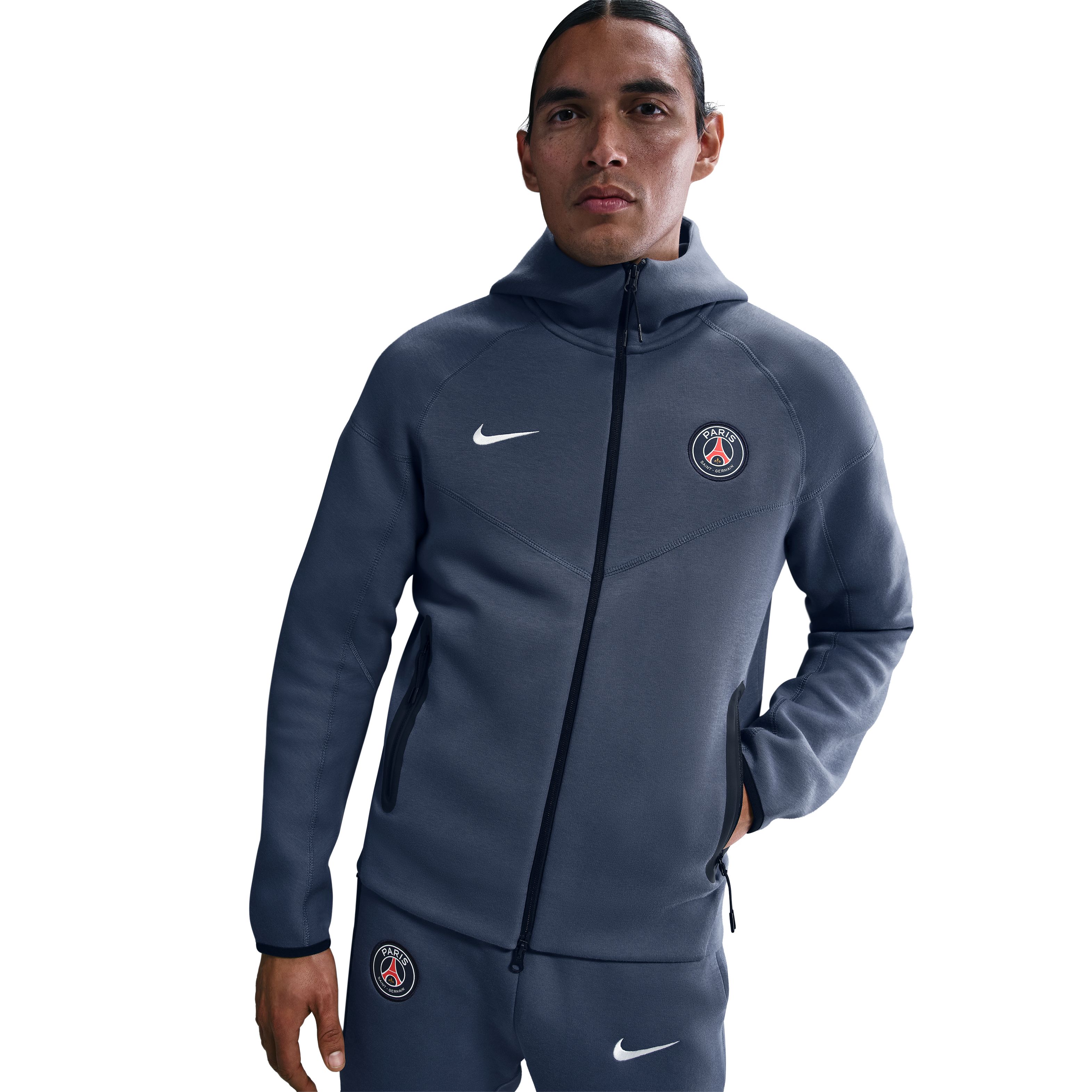 Paris Saint-Germain Tech Fleece Vest 2025-2026 Blauw Wit