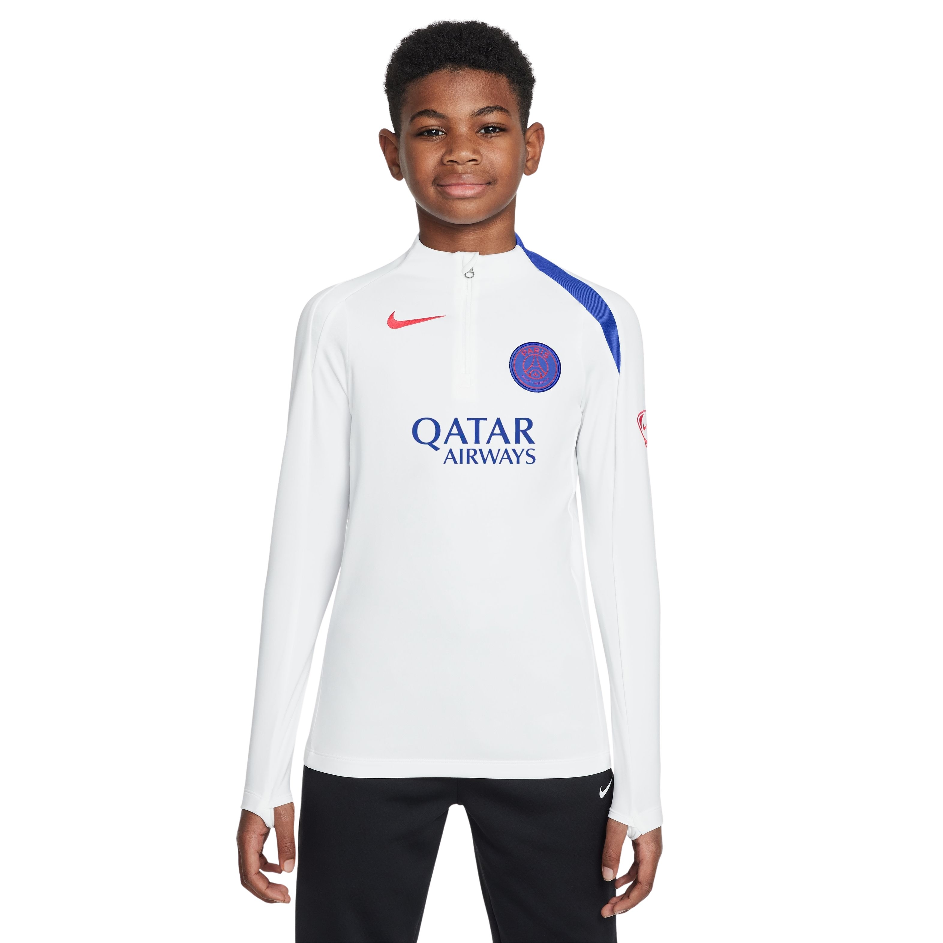 Nike Paris Saint-Germain Strike Trainingstrui 1/4-Zip 2025-2026 Kids Wit Blauw Rood