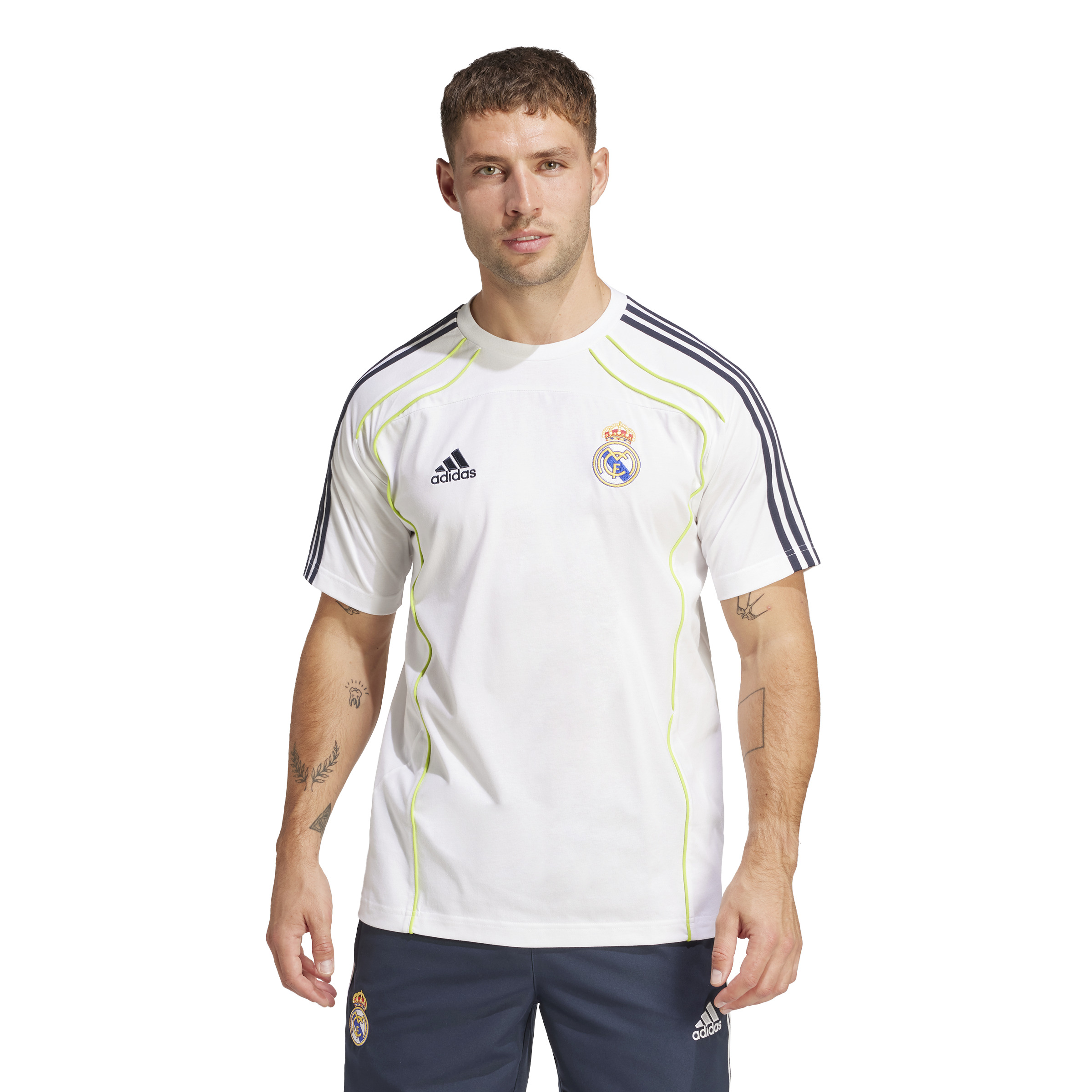 Real Madrid Urban Purist T-Shirt Wit Donkerblauw Lichtgroen