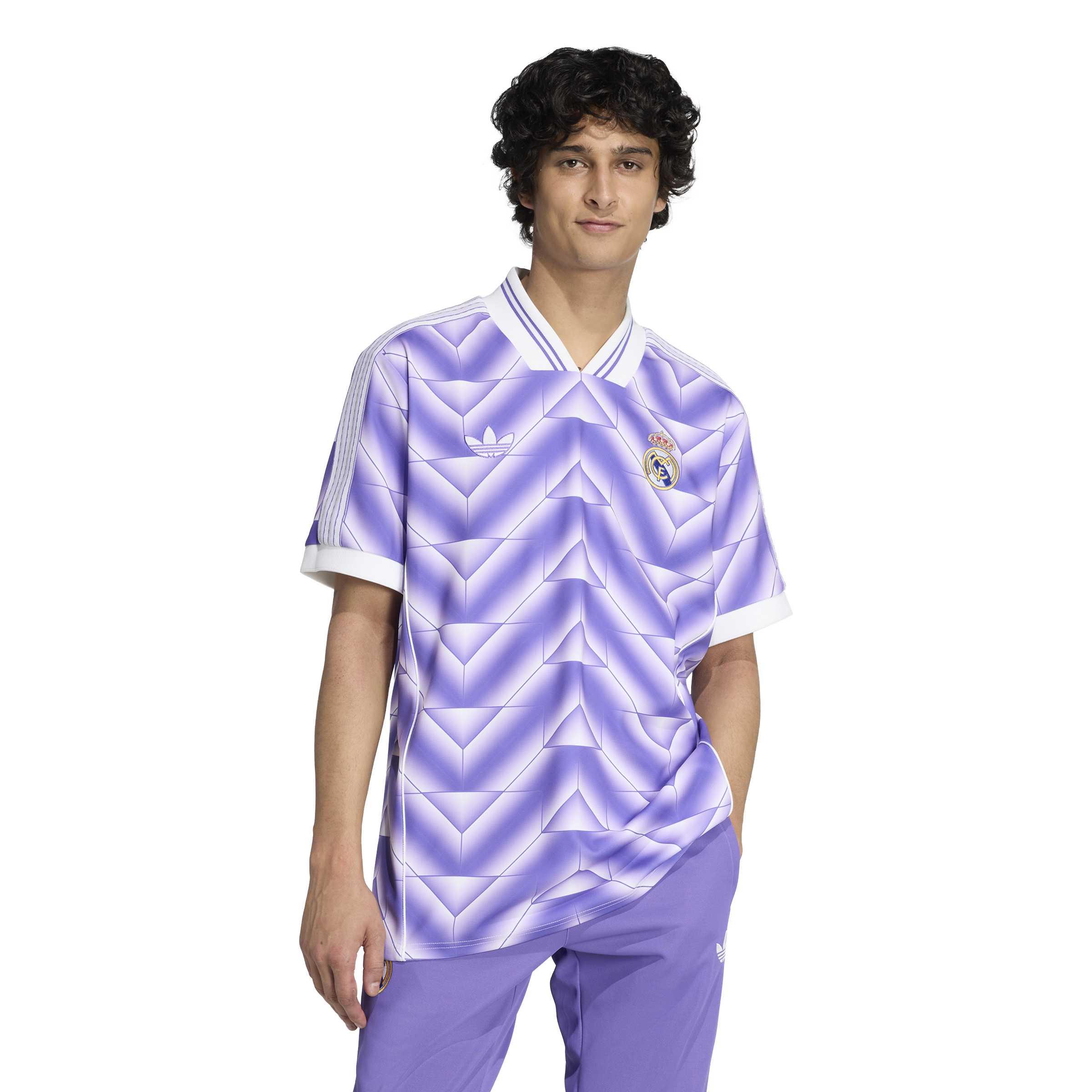 Real Madrid Lifestyler T-Shirt Paars Wit