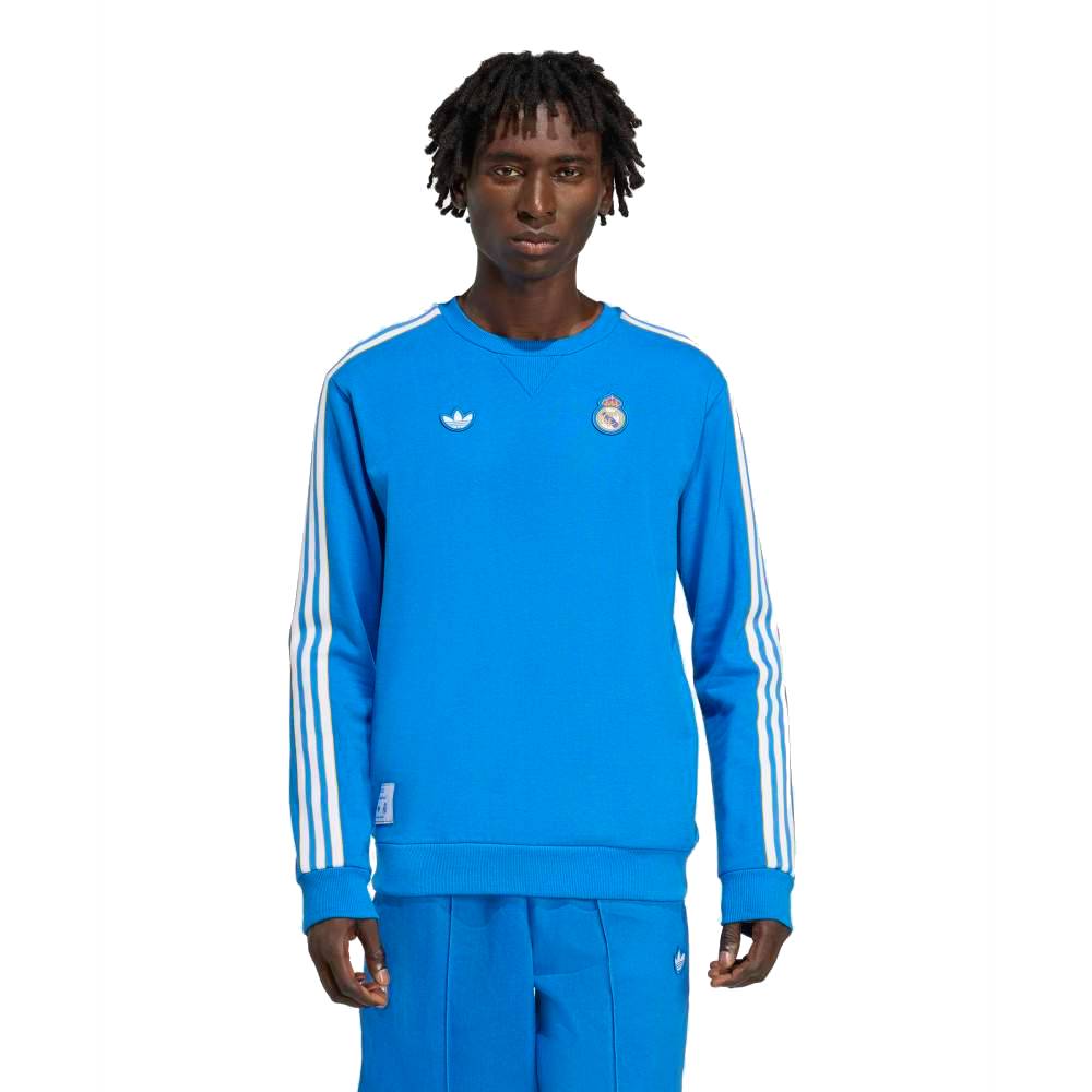 Real Madrid Terrace Icons Crew Sweater Blauw Wit