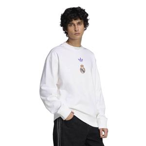 Adidas Real Madrid Lifestyler Crew Sweater Wit Paars