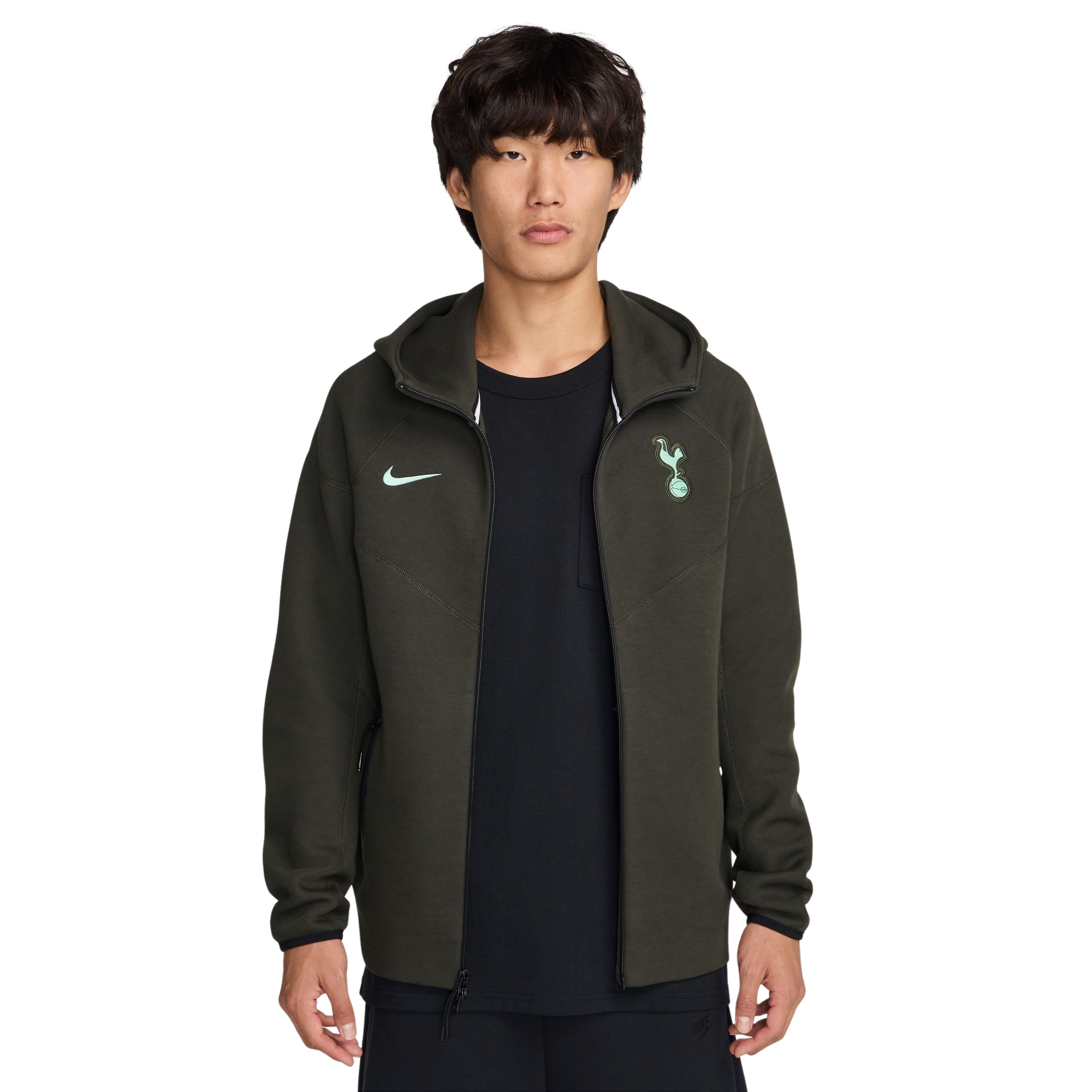 Tottenham Hotspur Tech Fleece Vest 2024-2025 Donkergrijs Groen Lichtblauw