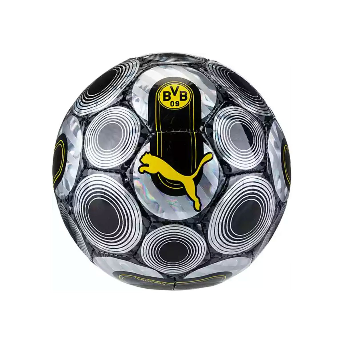 Borussia Dortmund Culture+ Mini Voetbal Maat 1 Zwart Zilver Geel