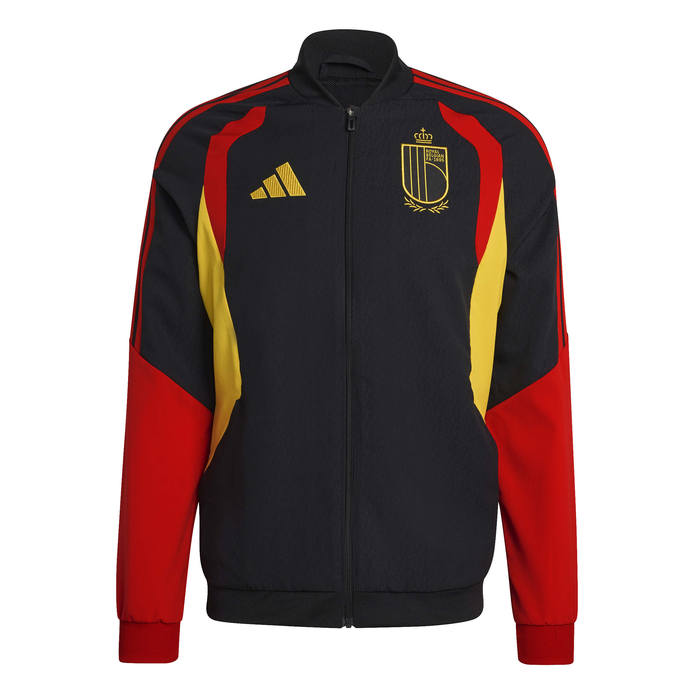 Adidas België Presentatie Trainingsjack 2026-2028 Zwart Geel Rood