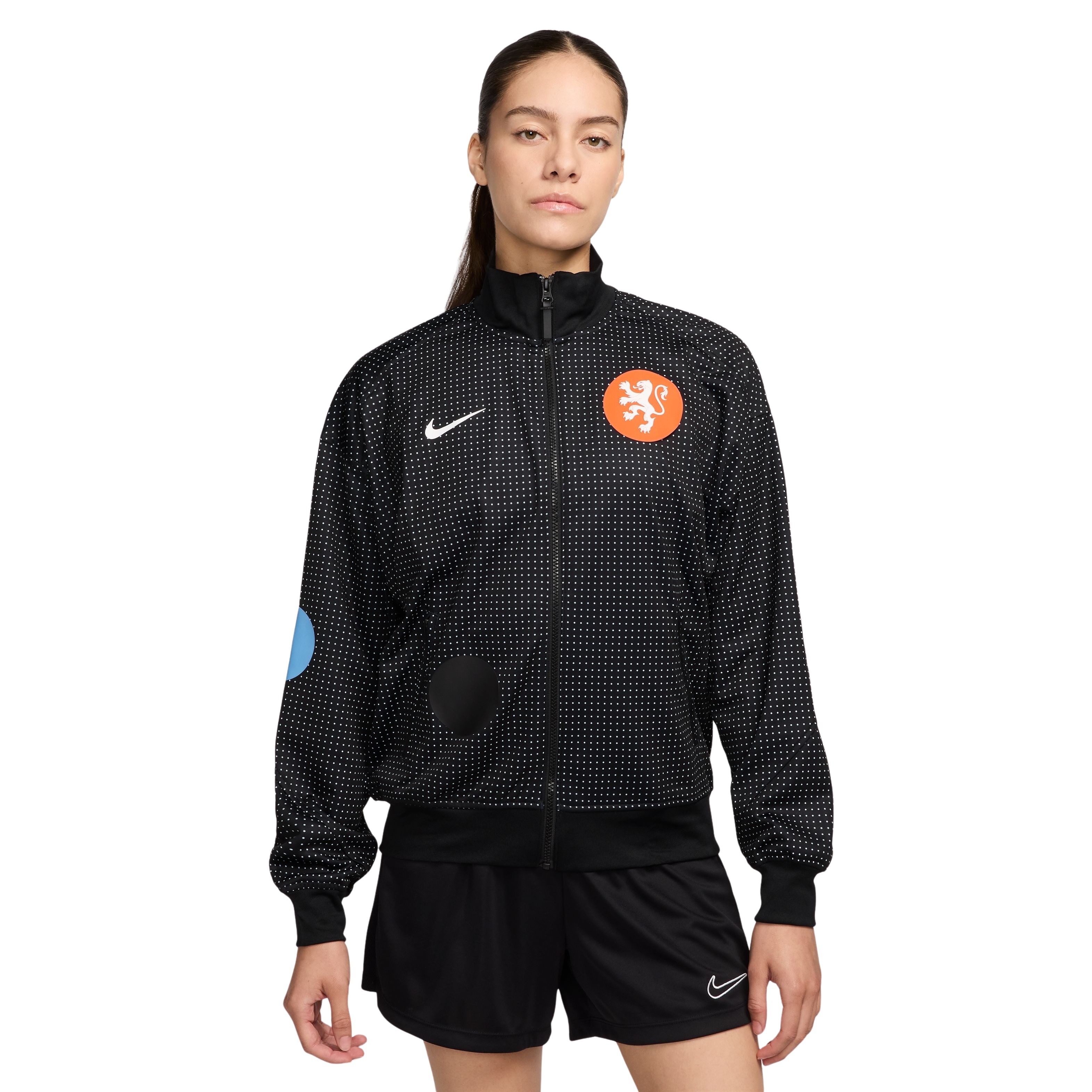 Nike Nederland Anthem Trainingsjack OranjeLeeuwinnen 2025-2027 Dames Zwart Wit