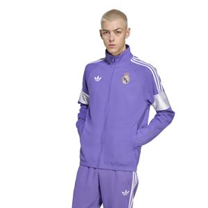 Adidas Real Madrid Lifestyler Trainingsjack Paars Wit