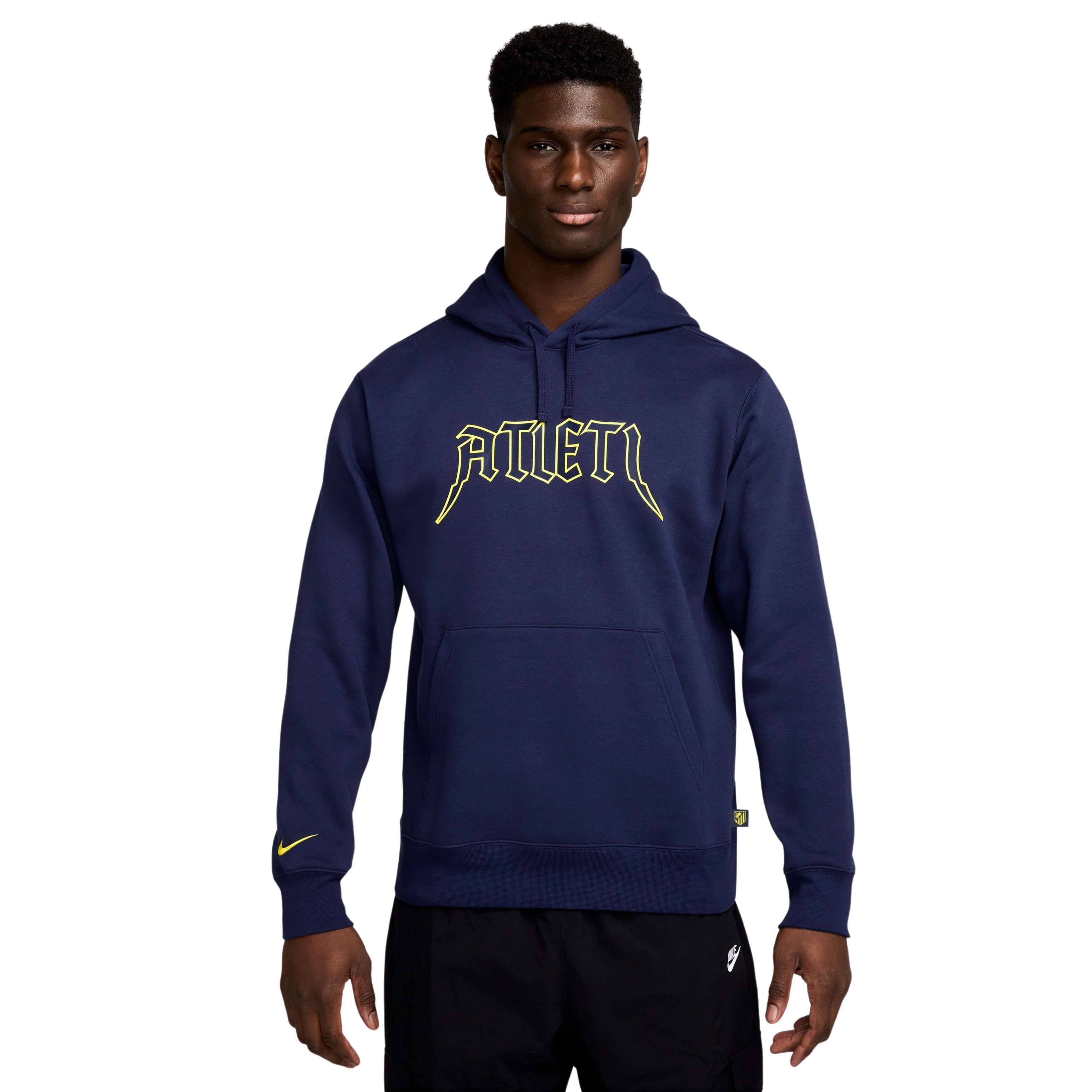 Atletico Madrid Club Hoodie 2025-2026 Donkerblauw Felgeel