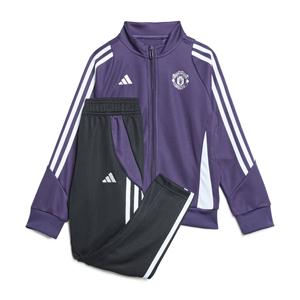Adidas Manchester United Trainingspak Full-Zip 2025-2026 Peuters/Kleuters Paars Zwart Wit