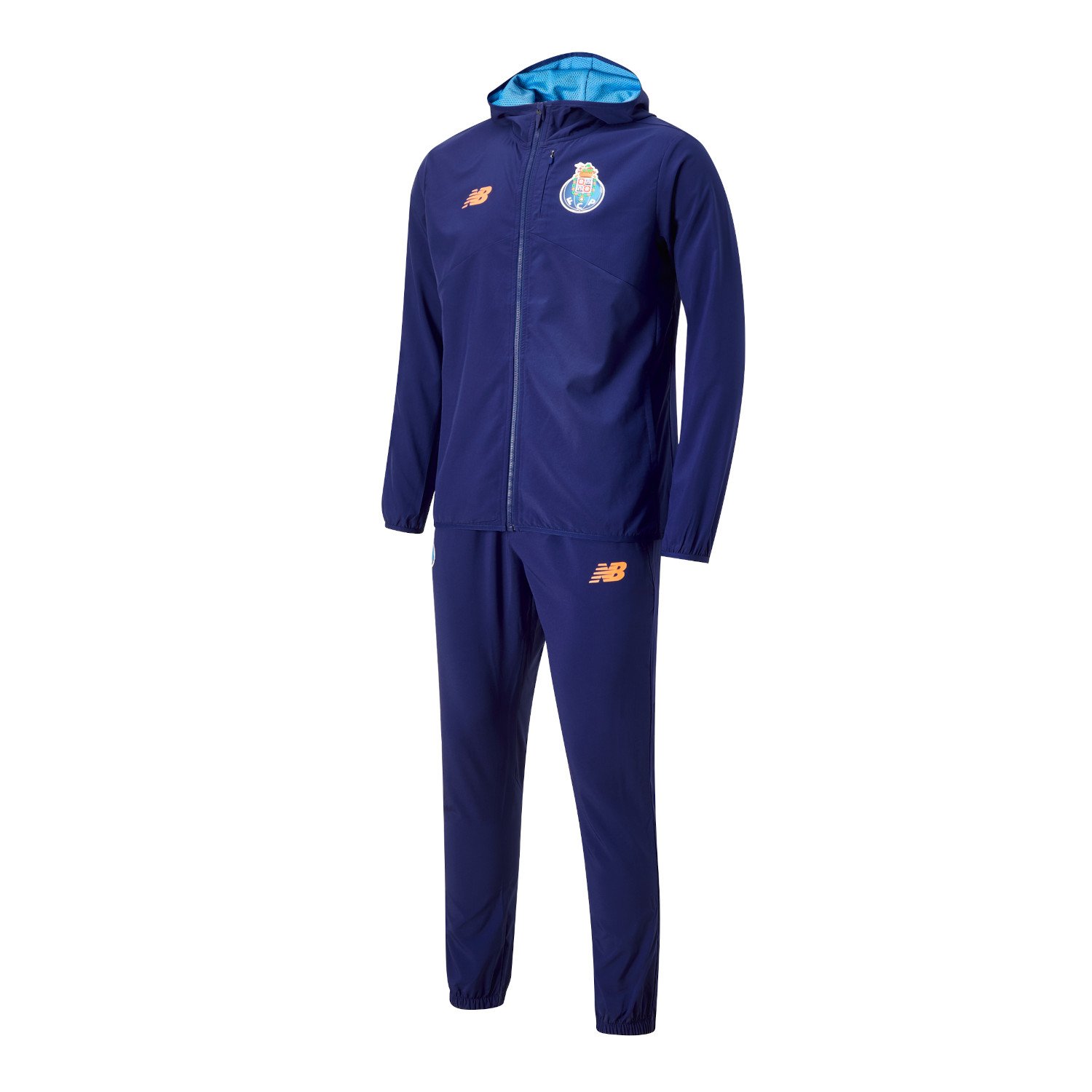 FC Porto Travel Trainingspak Full-Zip Hooded 2025-2026 Donkerblauw Oranje