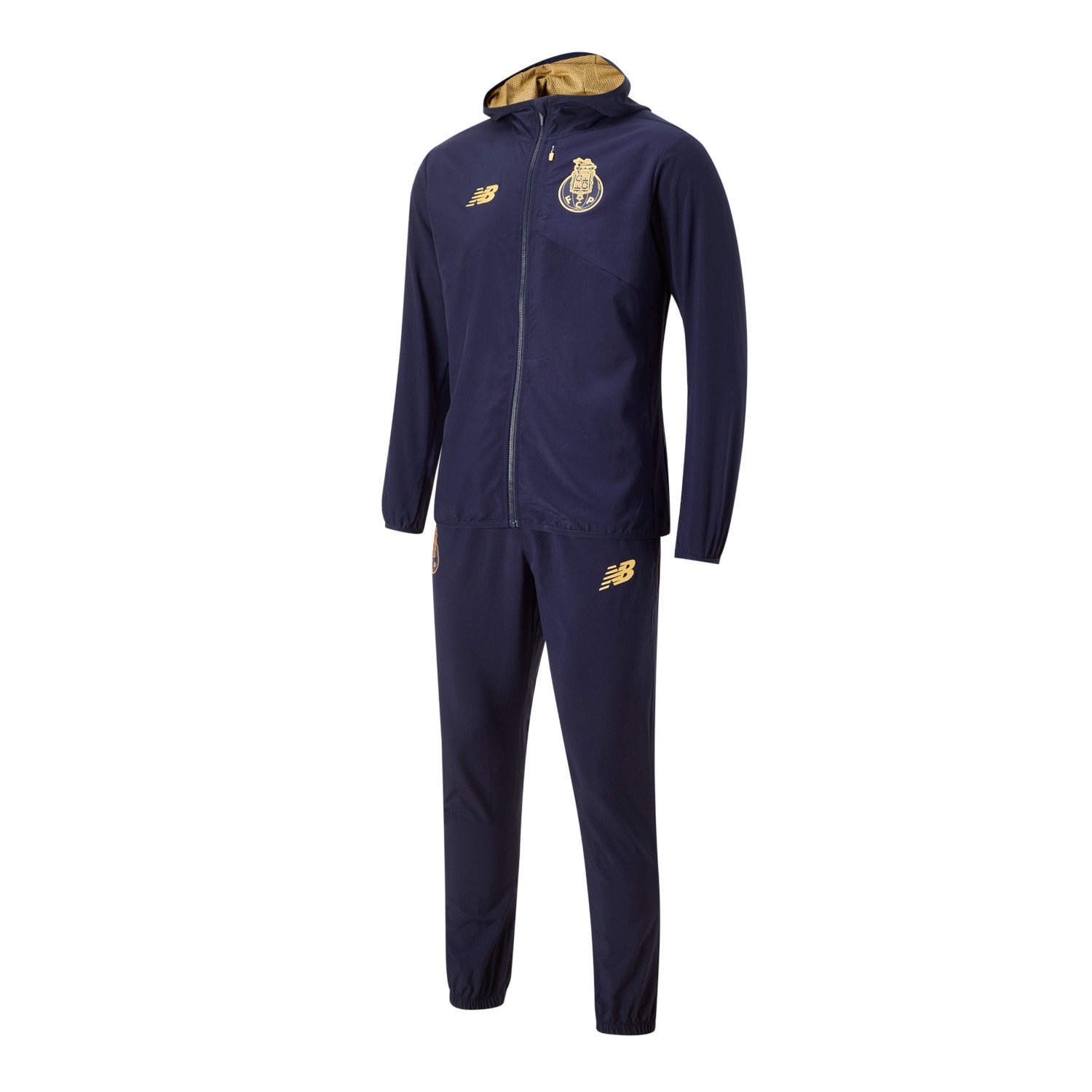 FC Porto Travel Trainingspak Full-Zip Hooded 2025-2026 Donkerblauw Goud
