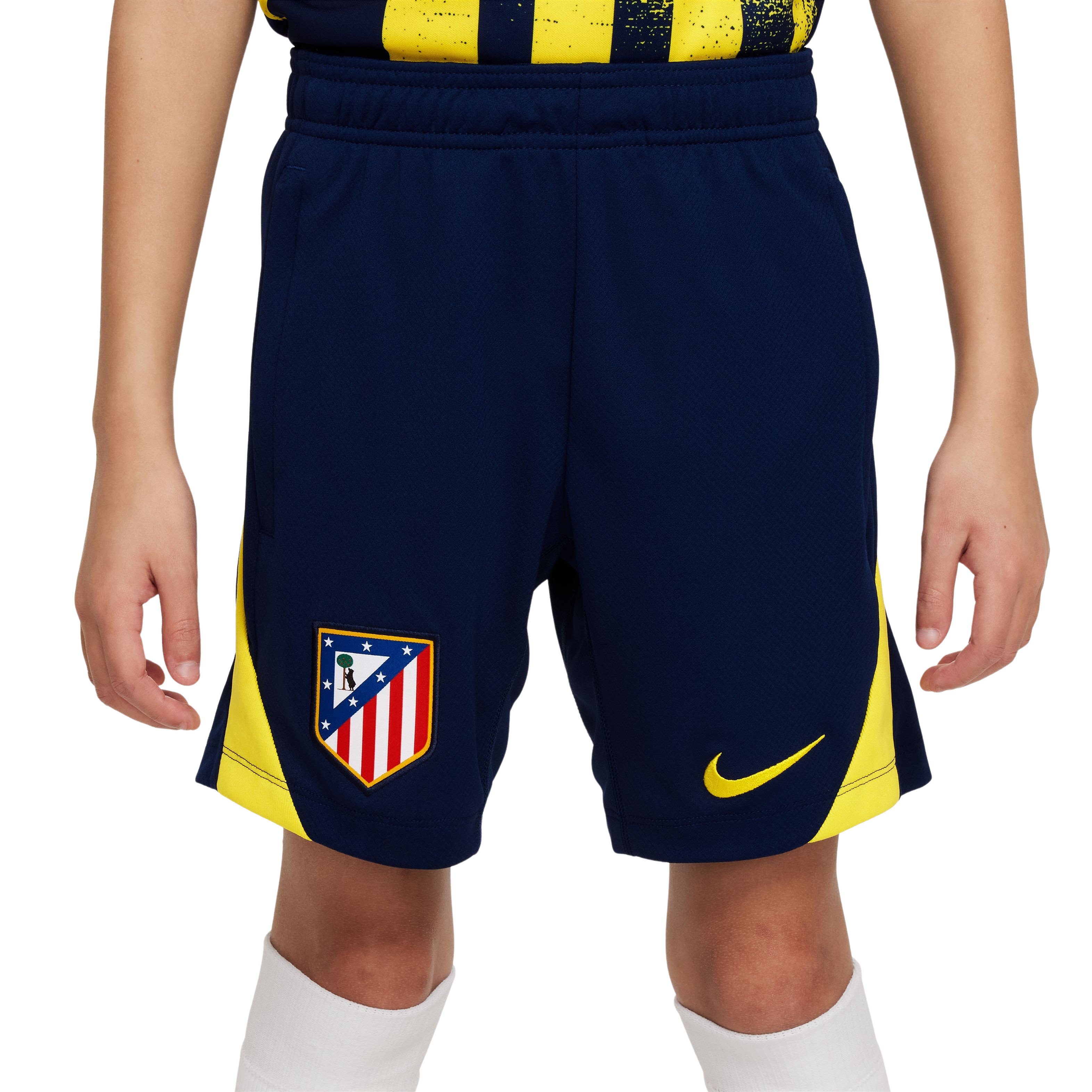 Atletico Madrid Strike Trainingsbroekje 2025-2026 Kids Donkerblauw Geel