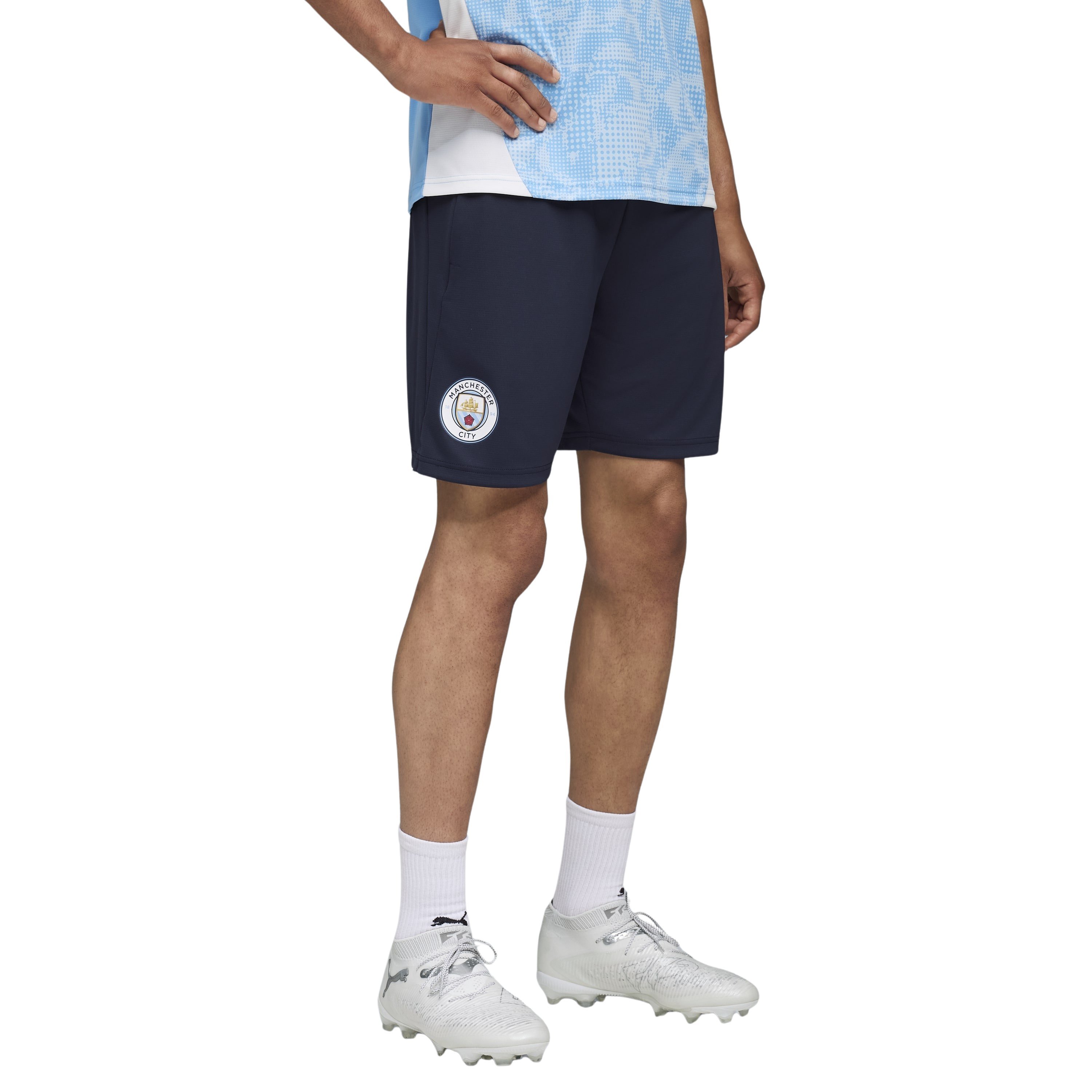 Manchester City Trainingsbroekje 2025-2026 Donkerblauw Wit