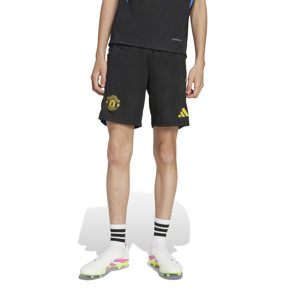 Adidas Manchester United Trainingsbroekje 2025-2026 Kids Zwart Blauw Geel