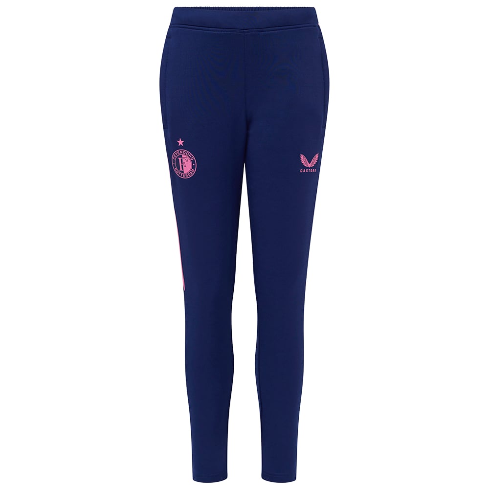 Feyenoord Trainingsbroek 2025-2026 Kids Donkerblauw Roze