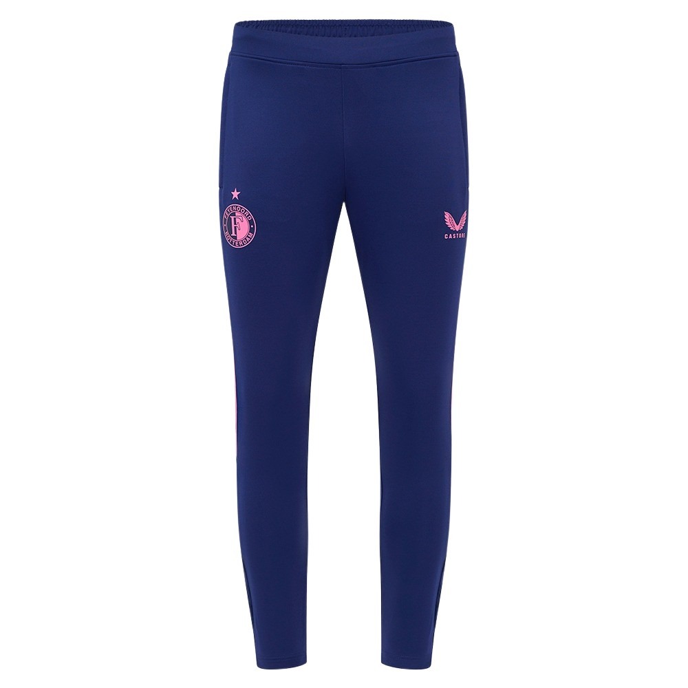 Castore Feyenoord Trainingsbroek 2025-2026 Donkerblauw Roze
