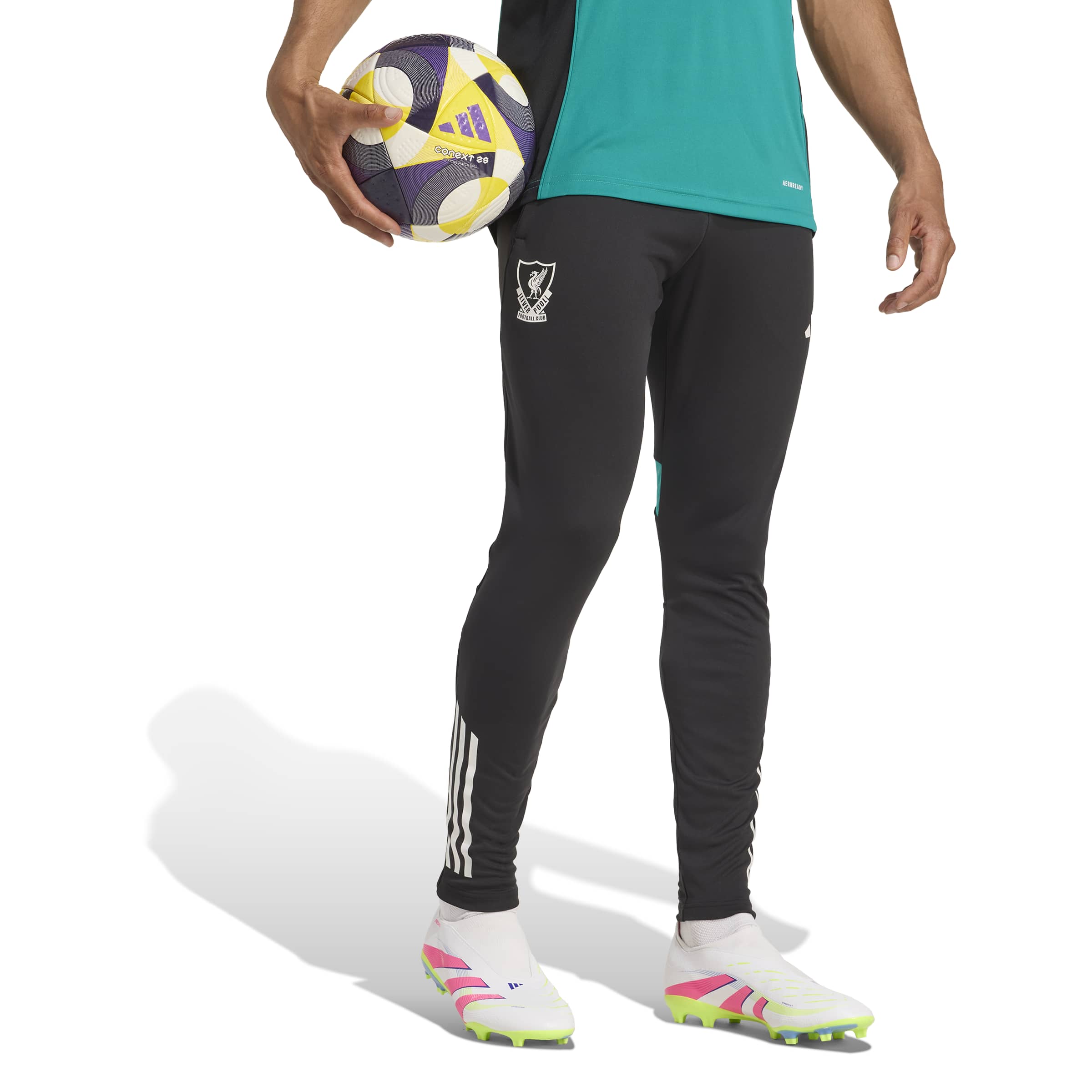 Adidas Liverpool Trainingsbroek Europees 2025-2026 Zwart Wit Groen