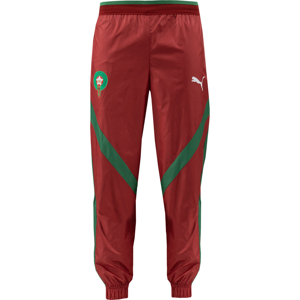 Marokko Pre-Match Woven Trainingsbroek 2024-2026 Rood Groen