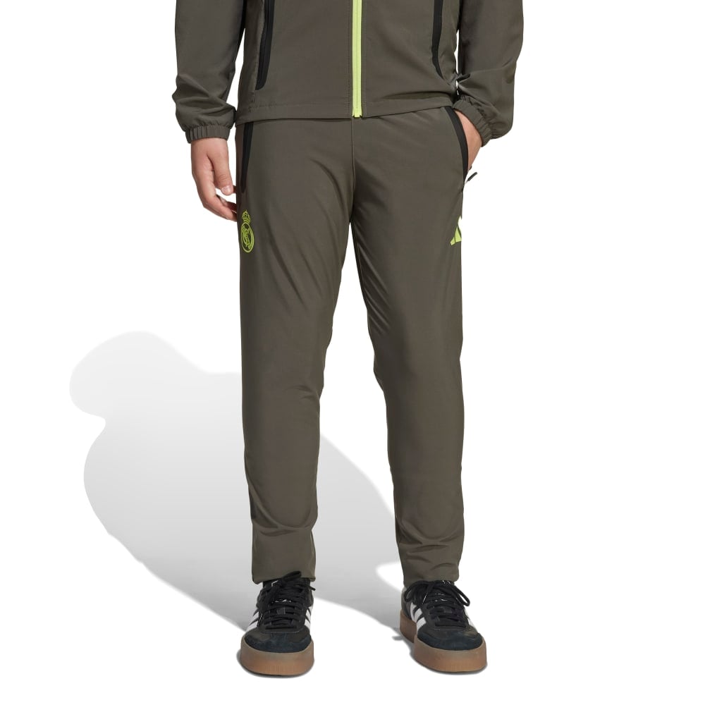 Adidas Real Madrid Vis Tech Trainingsbroek Kids Grijs Lichtgroen