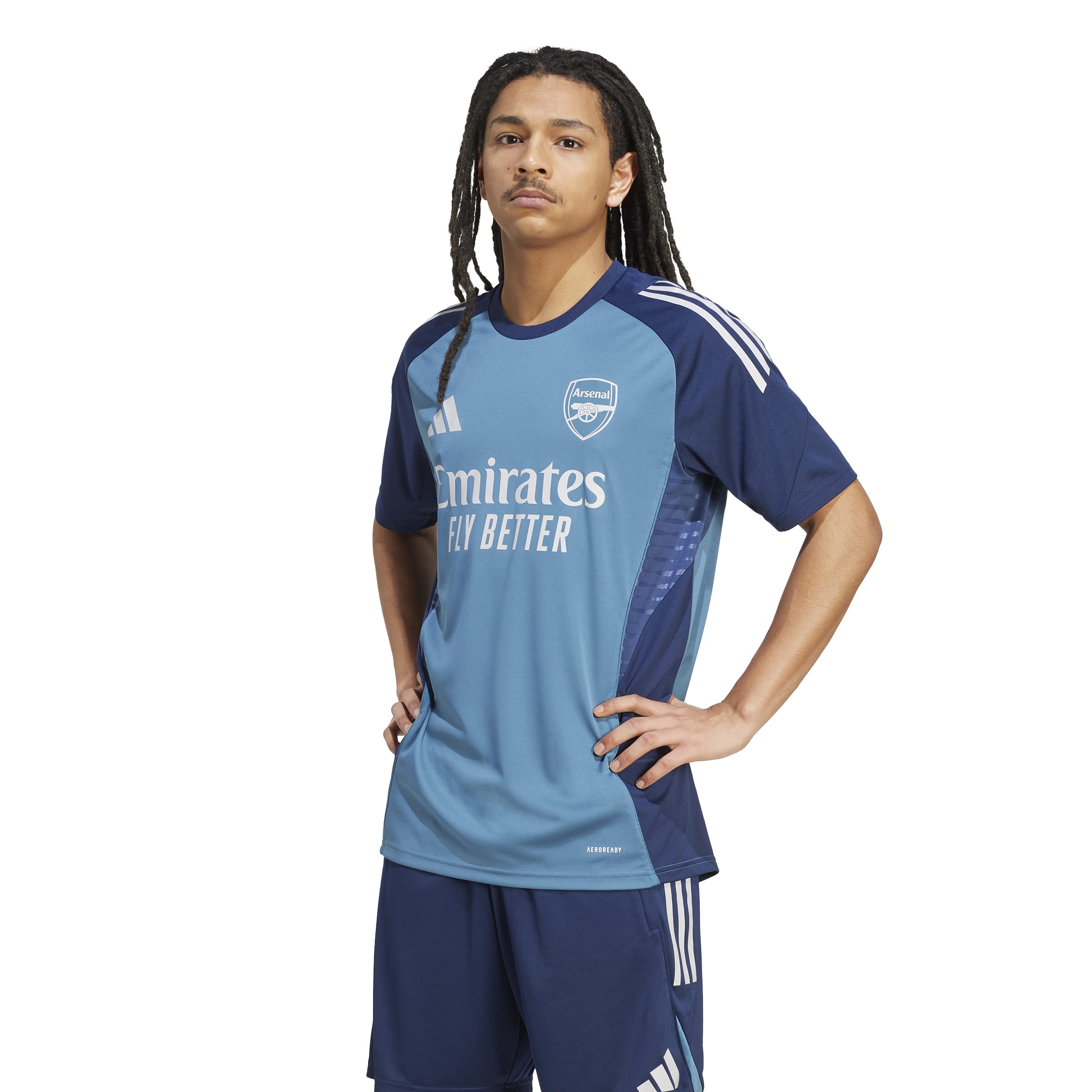 Adidas Arsenal Trainingsshirt 2025-2026 Blauw Donkerblauw Wit