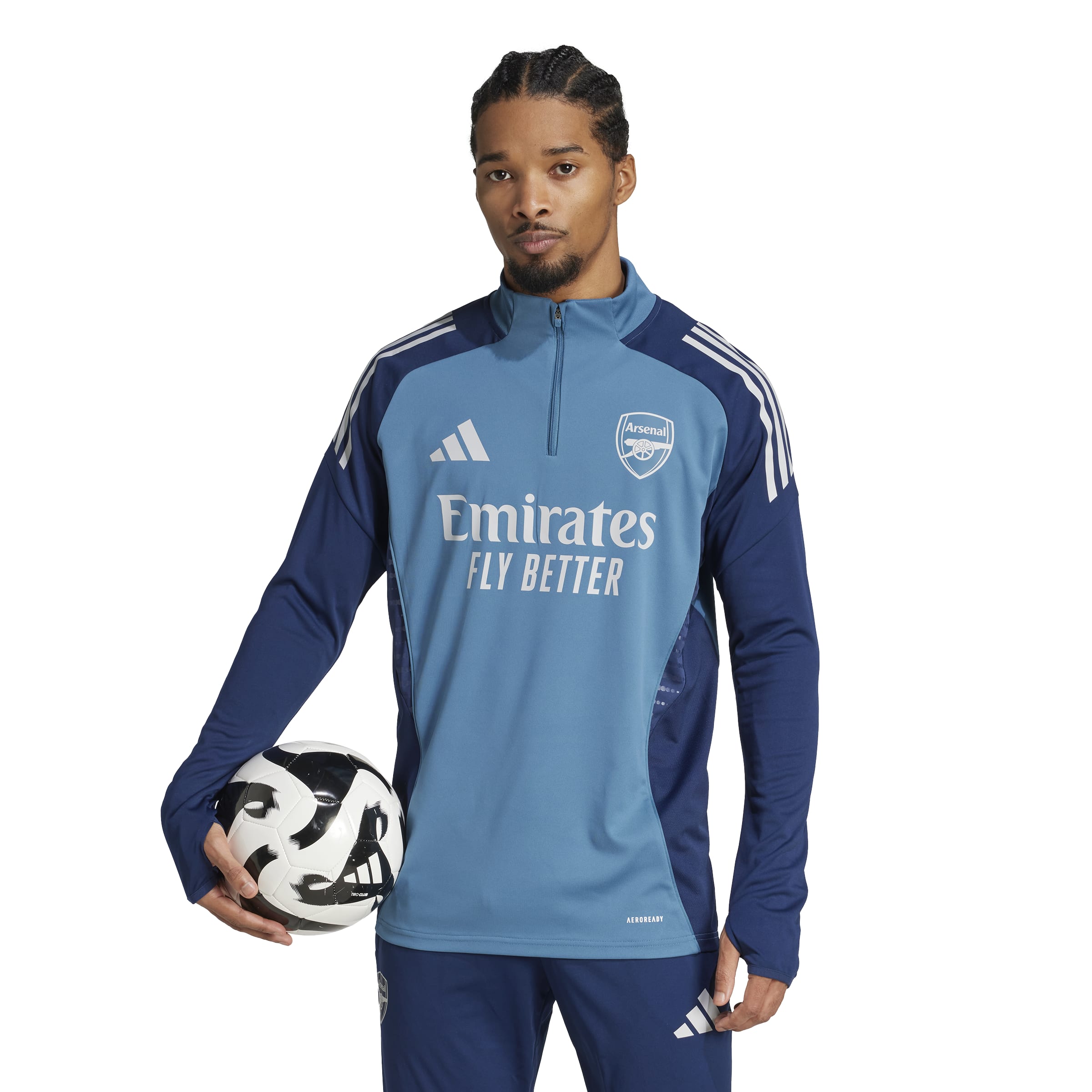 Adidas Arsenal Trainingstrui 1/4-Zip 2025-2026 Blauw Donkerblauw Wit