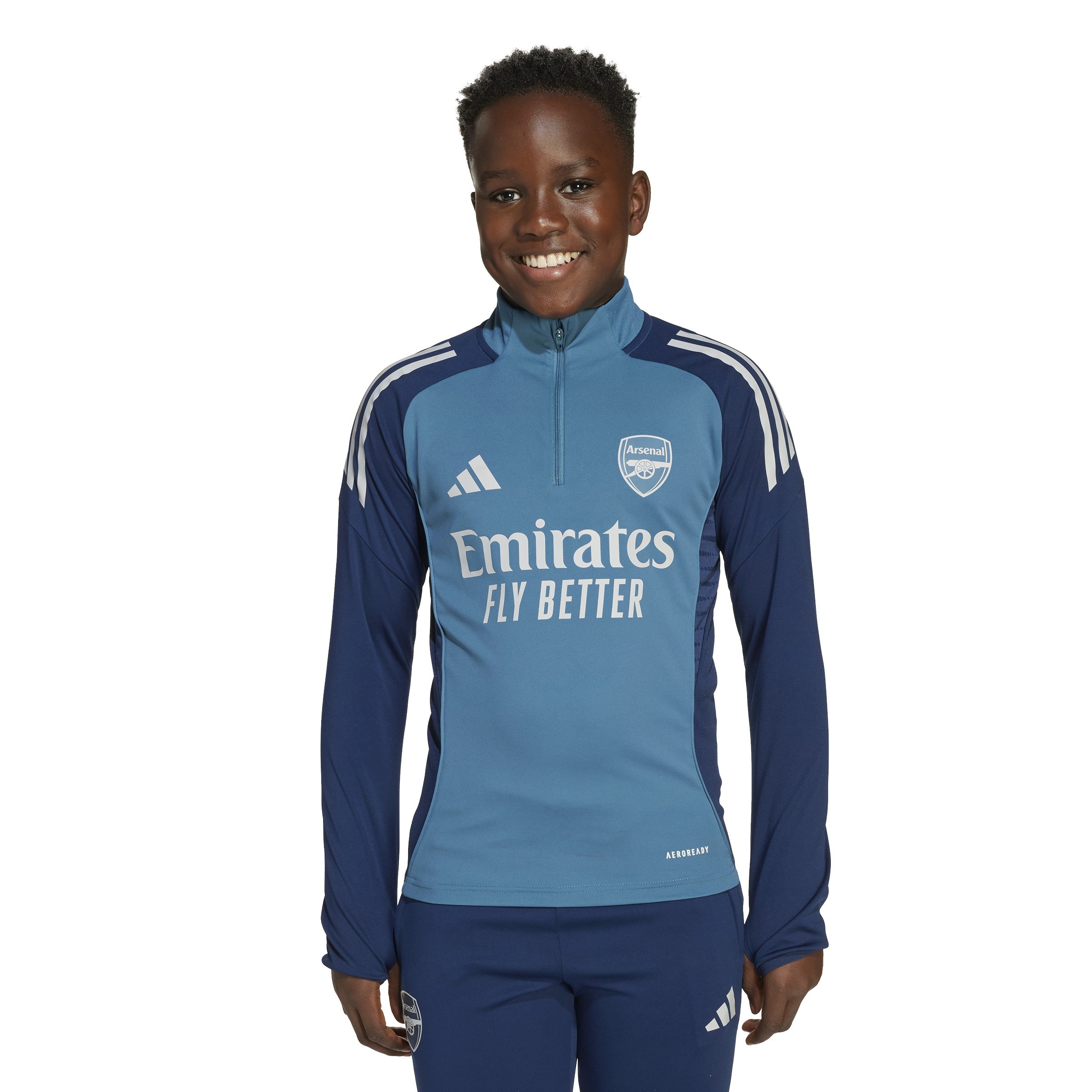 Adidas Arsenal Trainingstrui 1/4-Zip 2025-2026 Kids Blauw Donkerblauw Wit