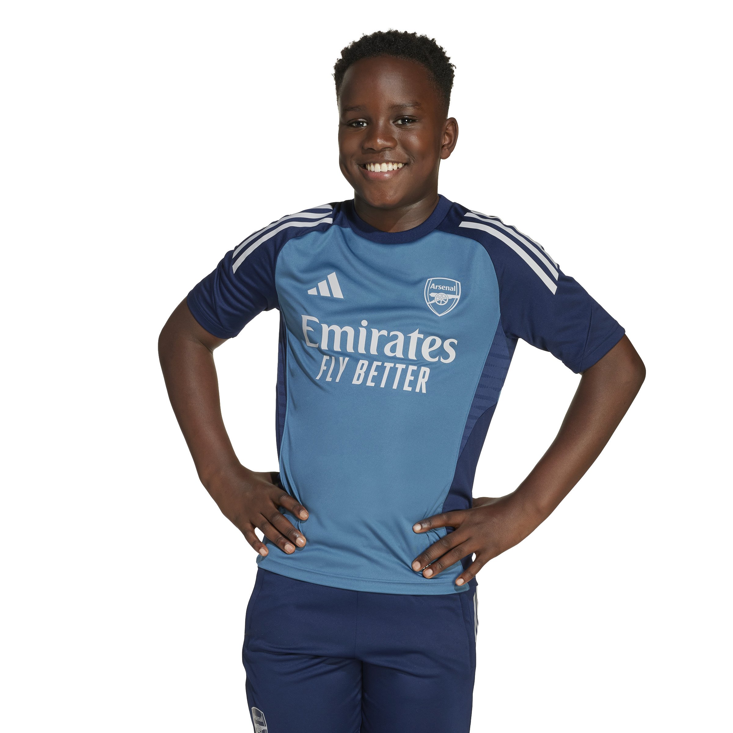 Adidas Arsenal Trainingsshirt 2025-2026 Kids Blauw Donkerblauw Wit