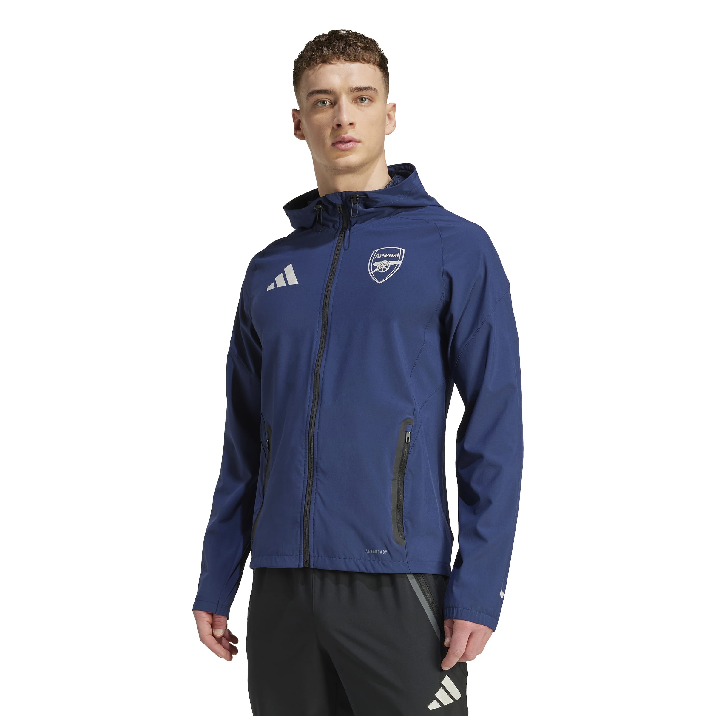 Adidas Arsenal Vis Tech Vest 2025-2026 Donkerblauw Wit Zwart