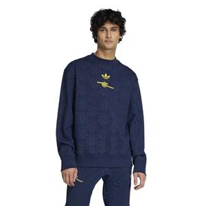 Adidas Arsenal Lifestyler Crew Sweater Donkerblauw Goudgeel