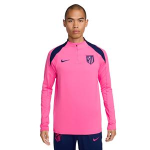 Nike Atletico Madrid Strike Trainingstrui 1/4-Zip 2024-2025 Roze Donkerblauw
