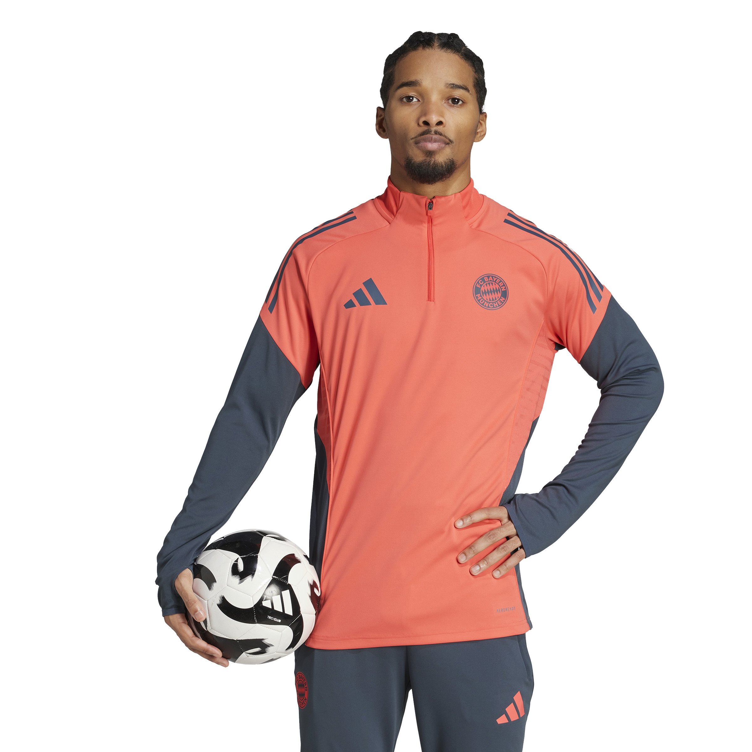 Adidas Bayern München Trainingstrui 1/4-Zip 2025-2026 Oranje Donkergrijs