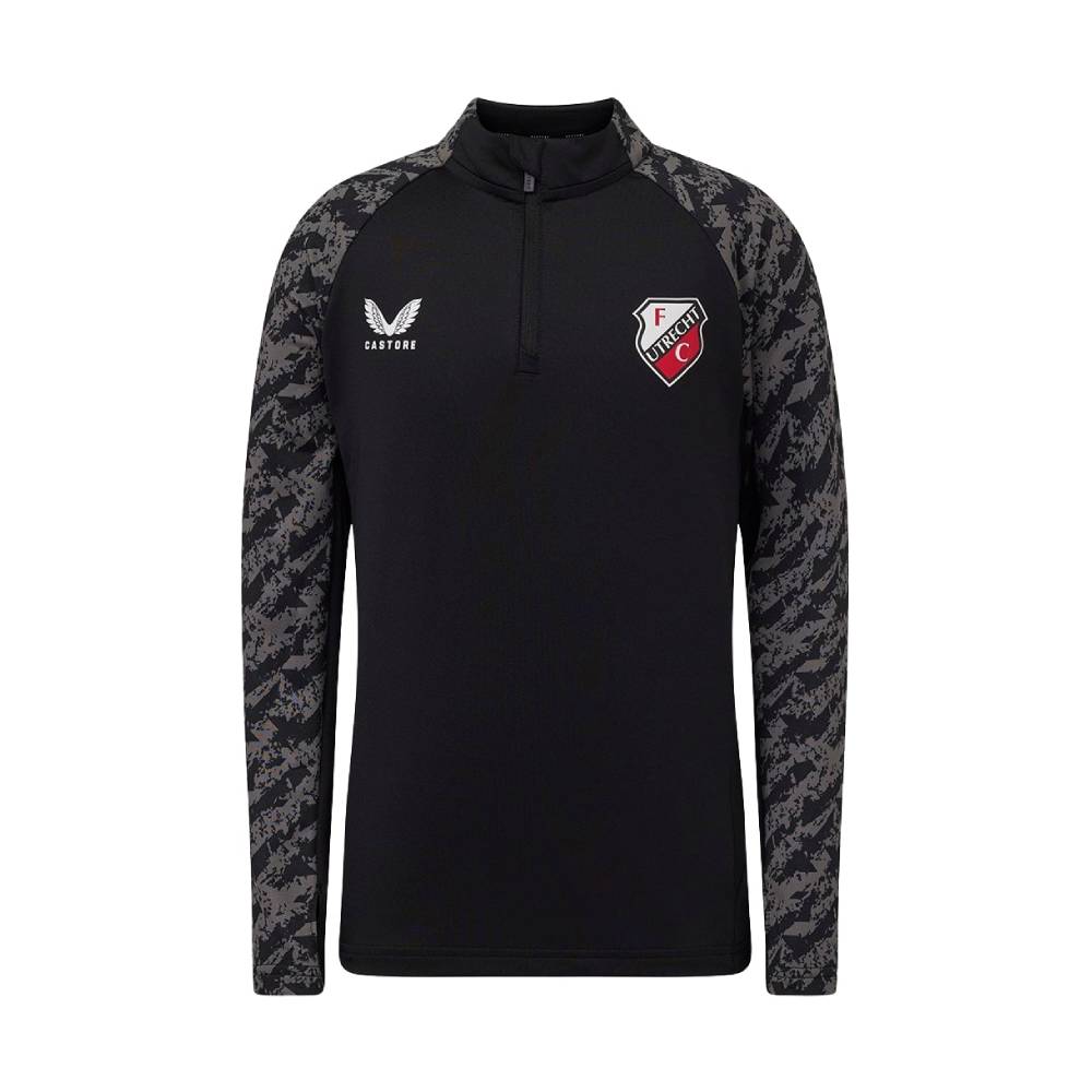 FC Utrecht Trainingstrui 1/4-Zip 2025-2026 Kids Zwart