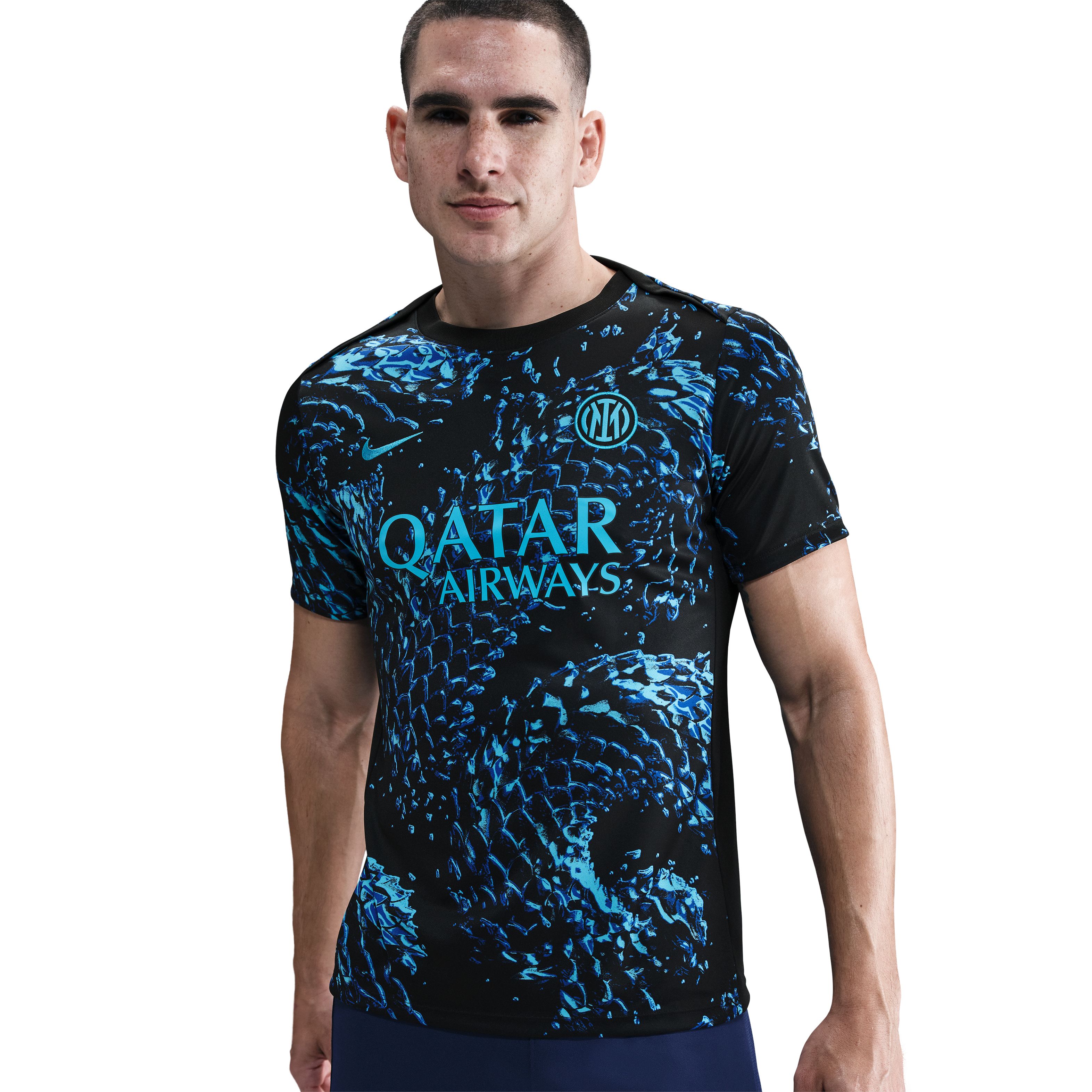 Nike Inter Milan Pre-Match Trainingsshirt 2025-2026 Blauw Zwart