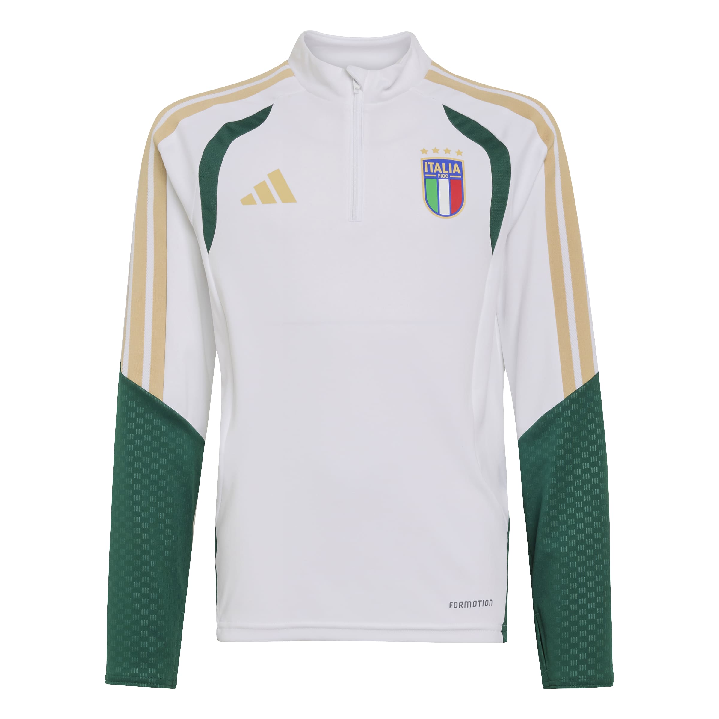 Adidas Italië Trainingstrui 1/4-Zip 2026-2028 Kids Wit