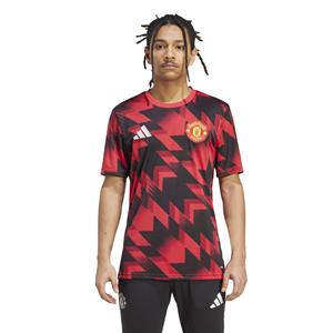 Adidas Manchester United Pre-Match Trainingsshirt 2025-2026 Rood Zwart Wit