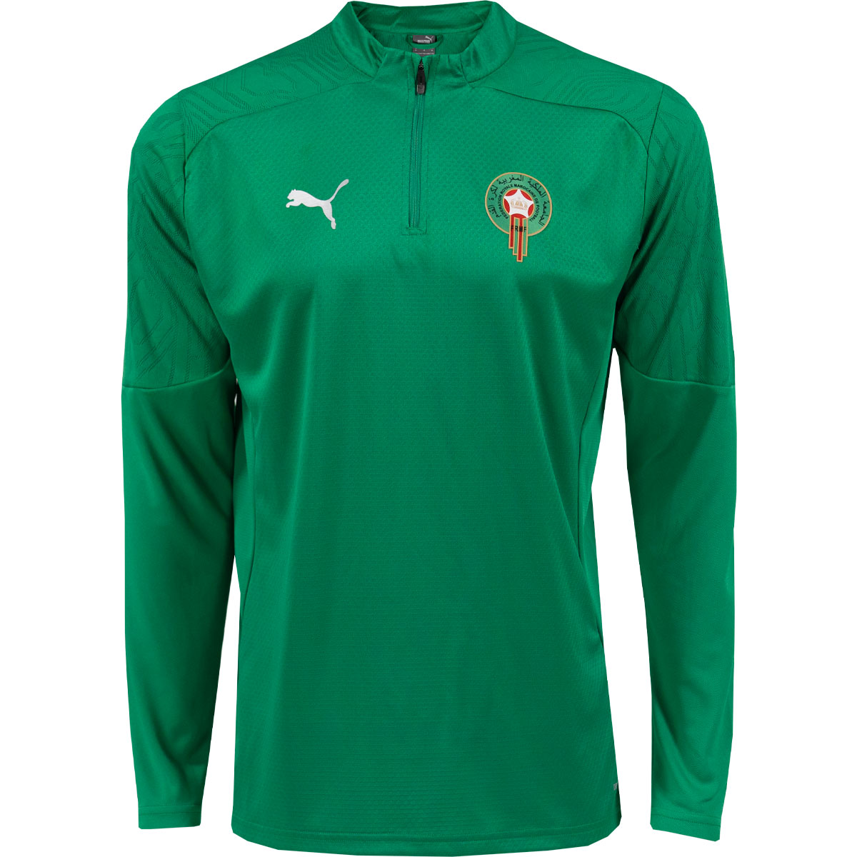 Marokko Trainingstrui 1/4-Zip 2024-2026 Groen Zilver