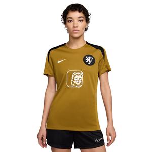 Nike Nederland Strike Trainingsshirt OranjeLeeuwinnen 2025-2027 Dames Brons Zwart Wit
