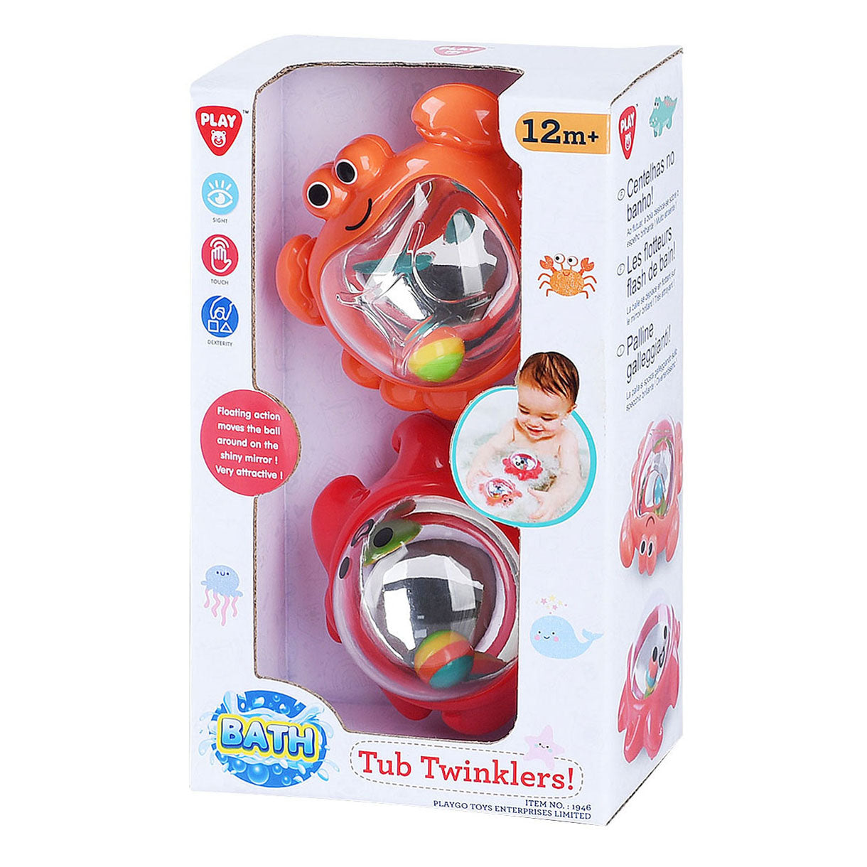 Playgo badspeelgoed tub twinklers - krab en octopus - 2st.